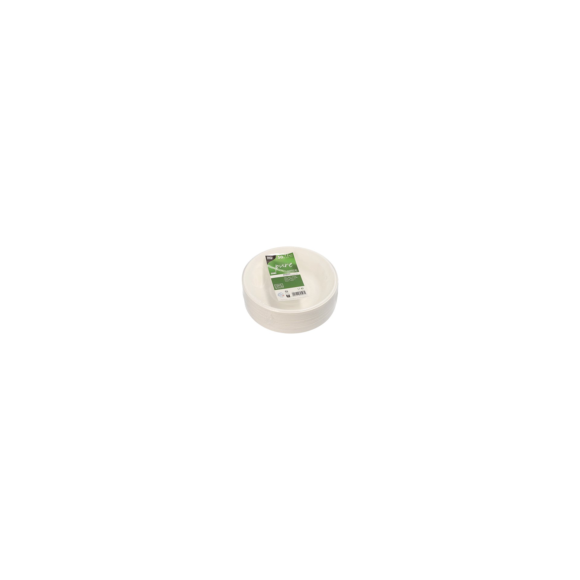 papstar-89760-schalen-zuckerrohr-pure-680ml-19cm-4cm-weiss-3 Schalen, Zuckerrohr "pure" 680 ml Ø 19 cm · 4 cm weiss