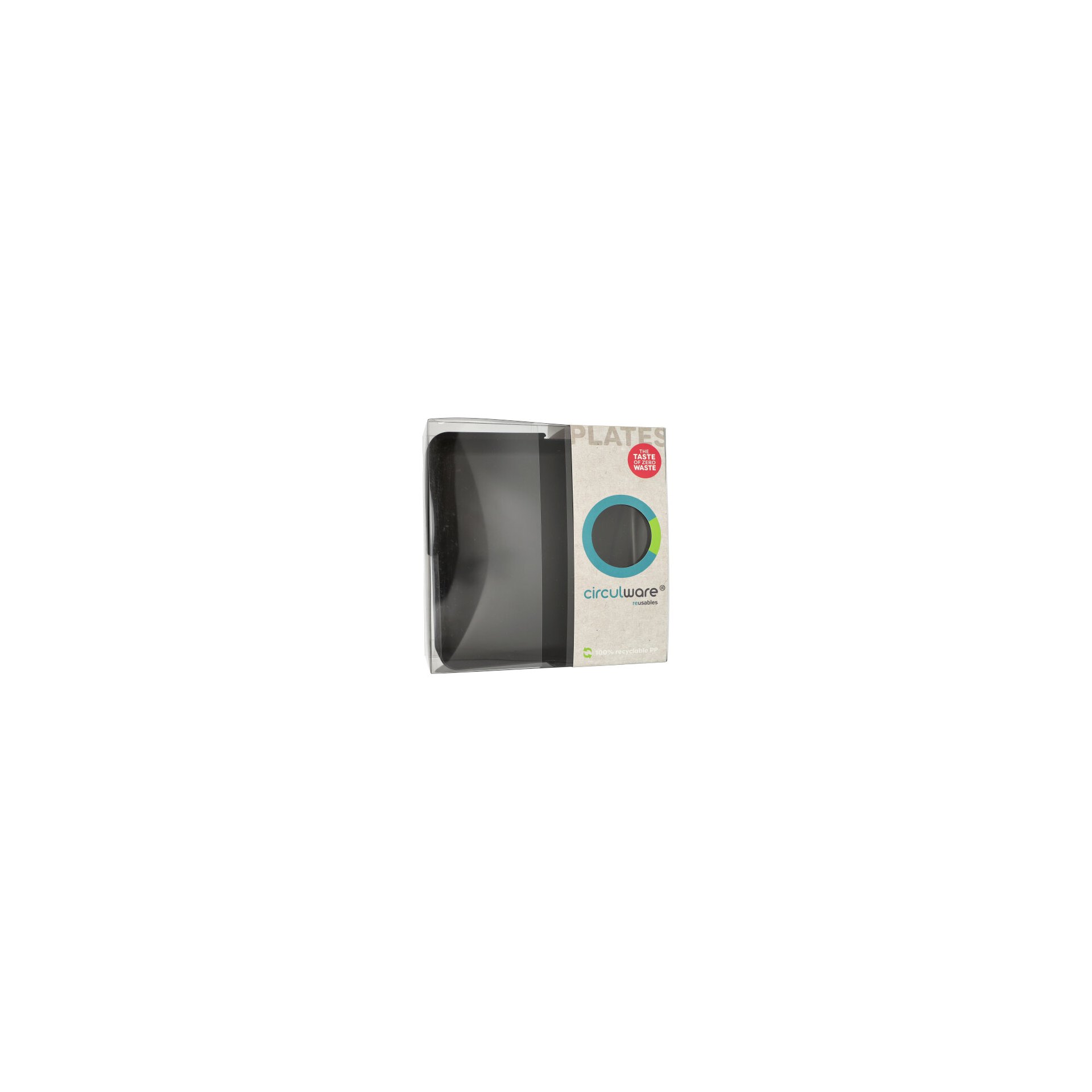 "Circulware" Mehrweg-Schalen Mix & Match eckig 2,9 cm x 23,4 cm x 23,4 cm schwarz "Circulware" Mehrweg-Schalen Mix & Match eckig 2,9 cm x 23,4 cm x 23,4 cm schwarz