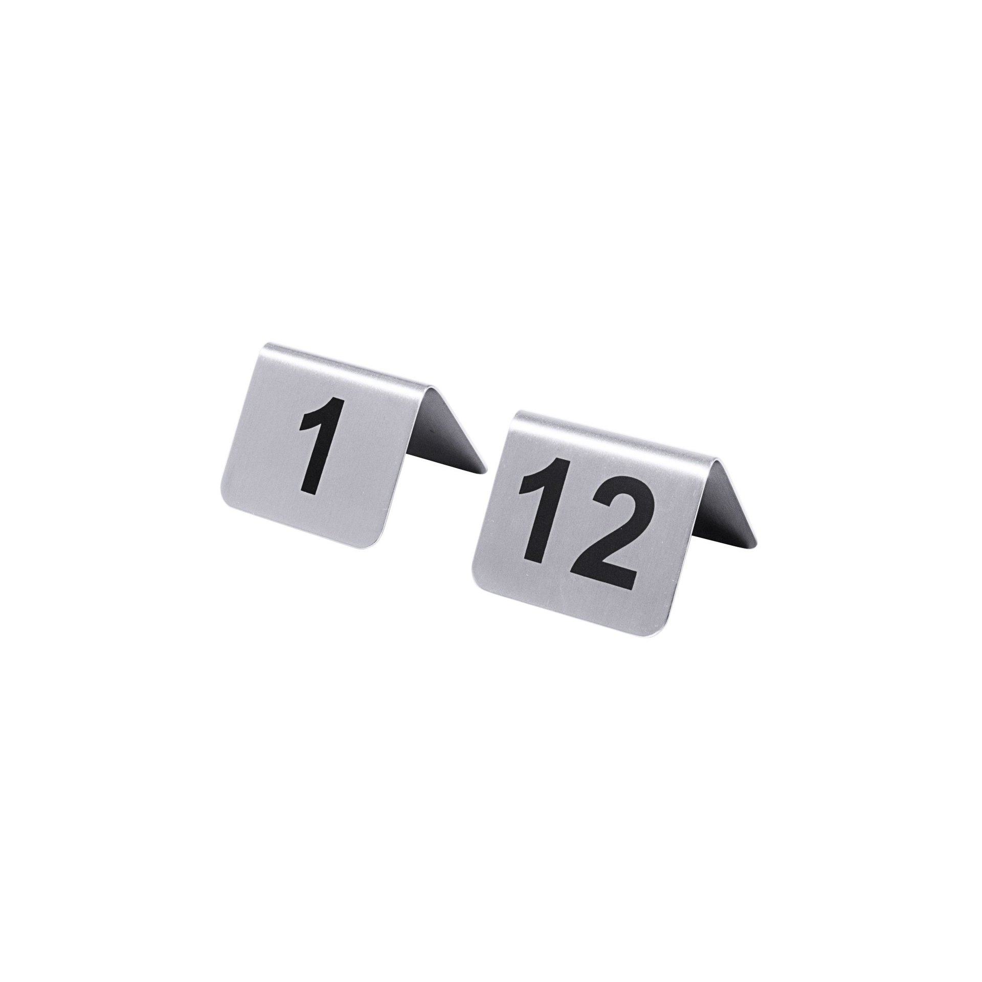 Tischnummern mit Nummern 1 bis 12 Tischnummern mit Nummern 1 bis 12
