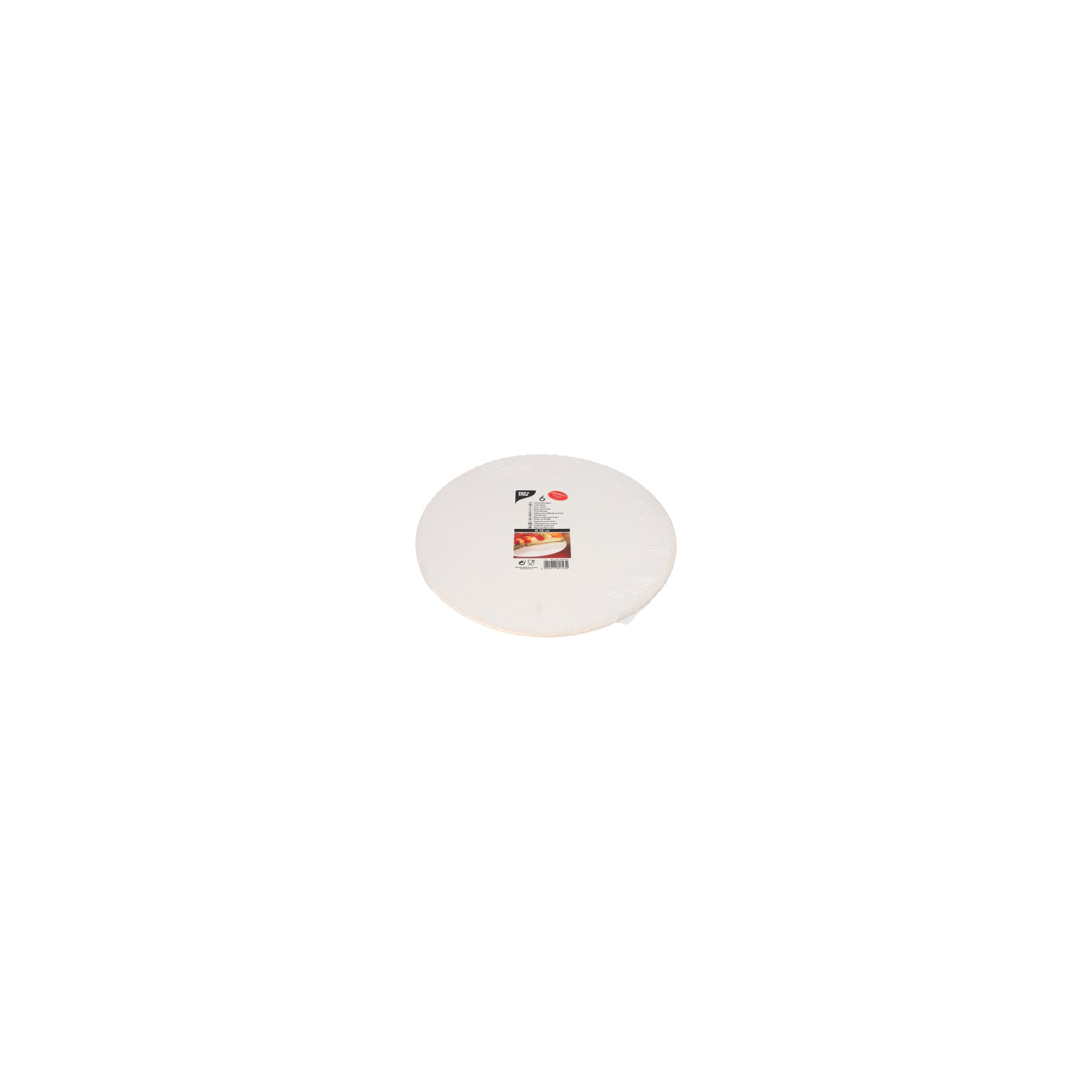 Tortenunterlagen, Pappe rund Ø 28 cm weiss beschichtet, mit gezacktem Rand Tortenunterlagen, Pappe rund Ø 28 cm weiss beschichtet, mit gezacktem Rand