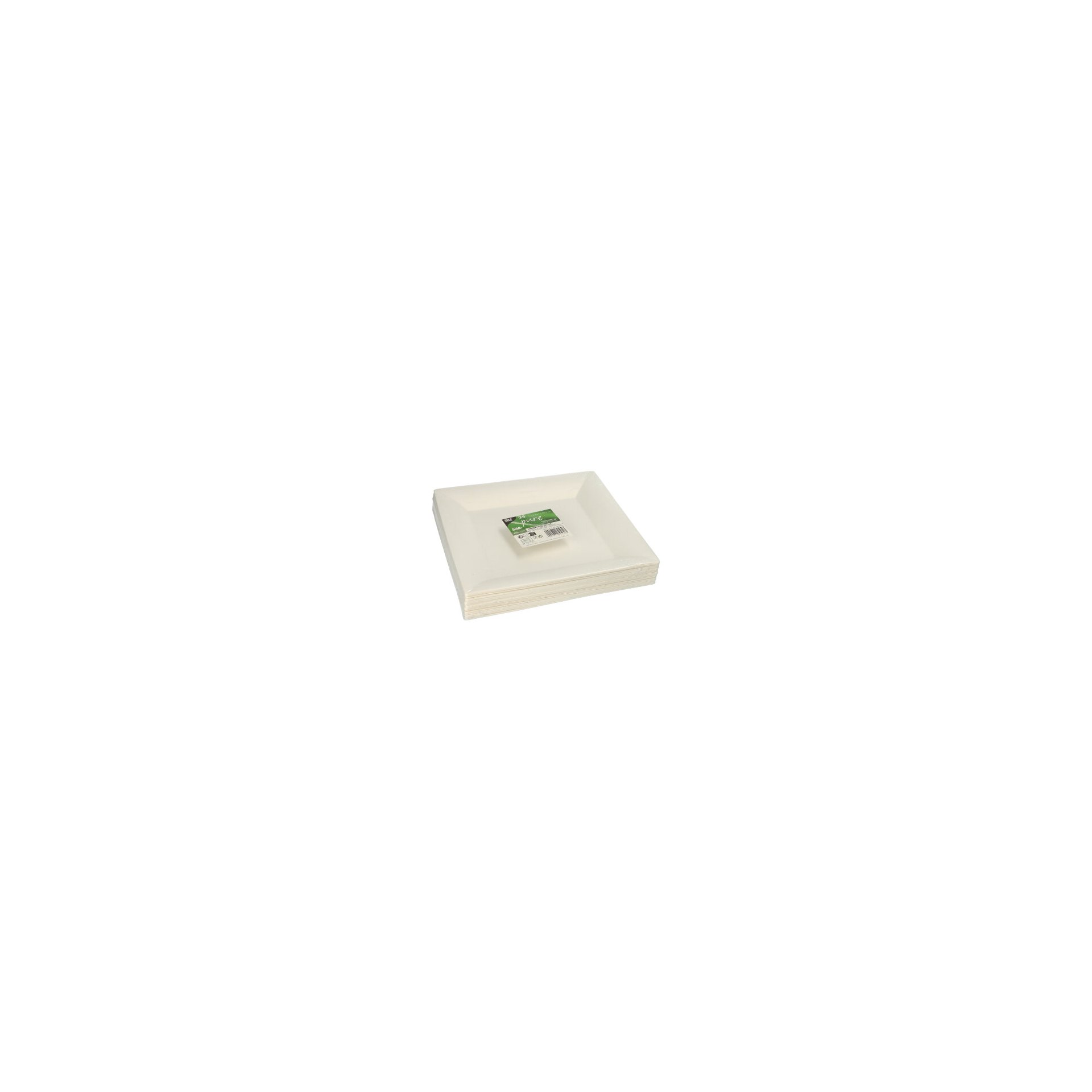 Fingerfood - Teller, Zuckerrohr "pure" eckig 1,5 cm x 20,3 cm x 20,3 cm weiss Fingerfood - Teller, Zuckerrohr "pure" eckig 1,5 cm x 20,3 cm x 20,3 cm weiss