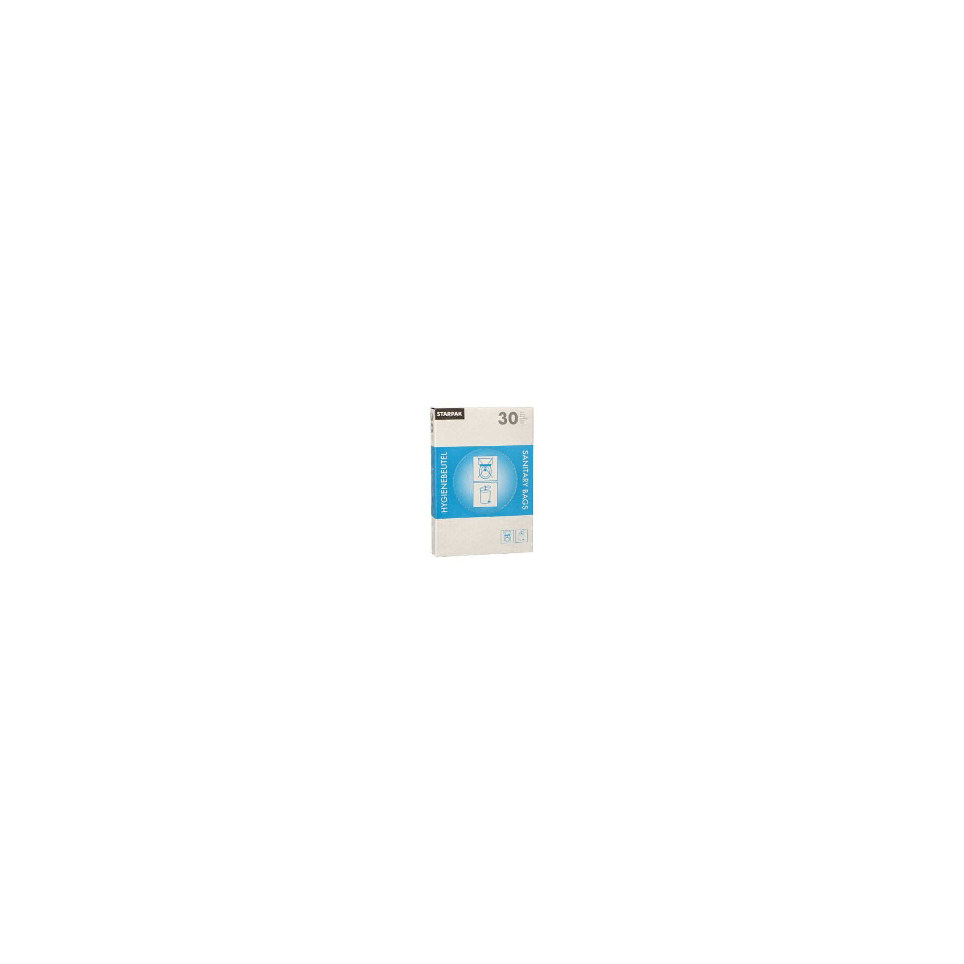 Hygienebeutel 28,5 cm x 8 cm x 7 cm weiss im Spenderkarton Hygienebeutel 28,5 cm x 8 cm x 7 cm weiss im Spenderkarton