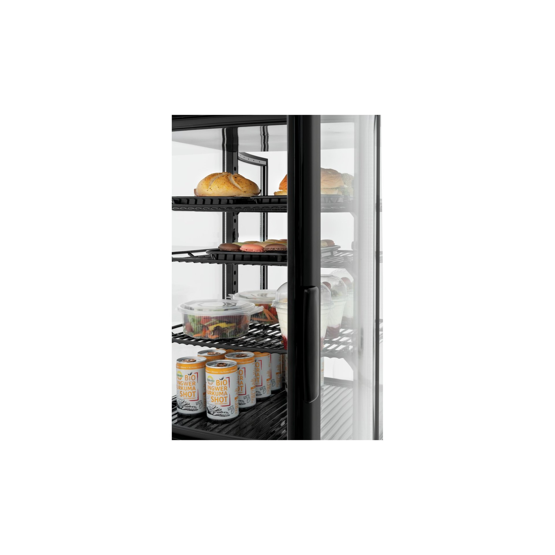 Mini-Kühlvitrine 64L2T schwarz Mini-Kühlvitrine 98L2T schwarz
