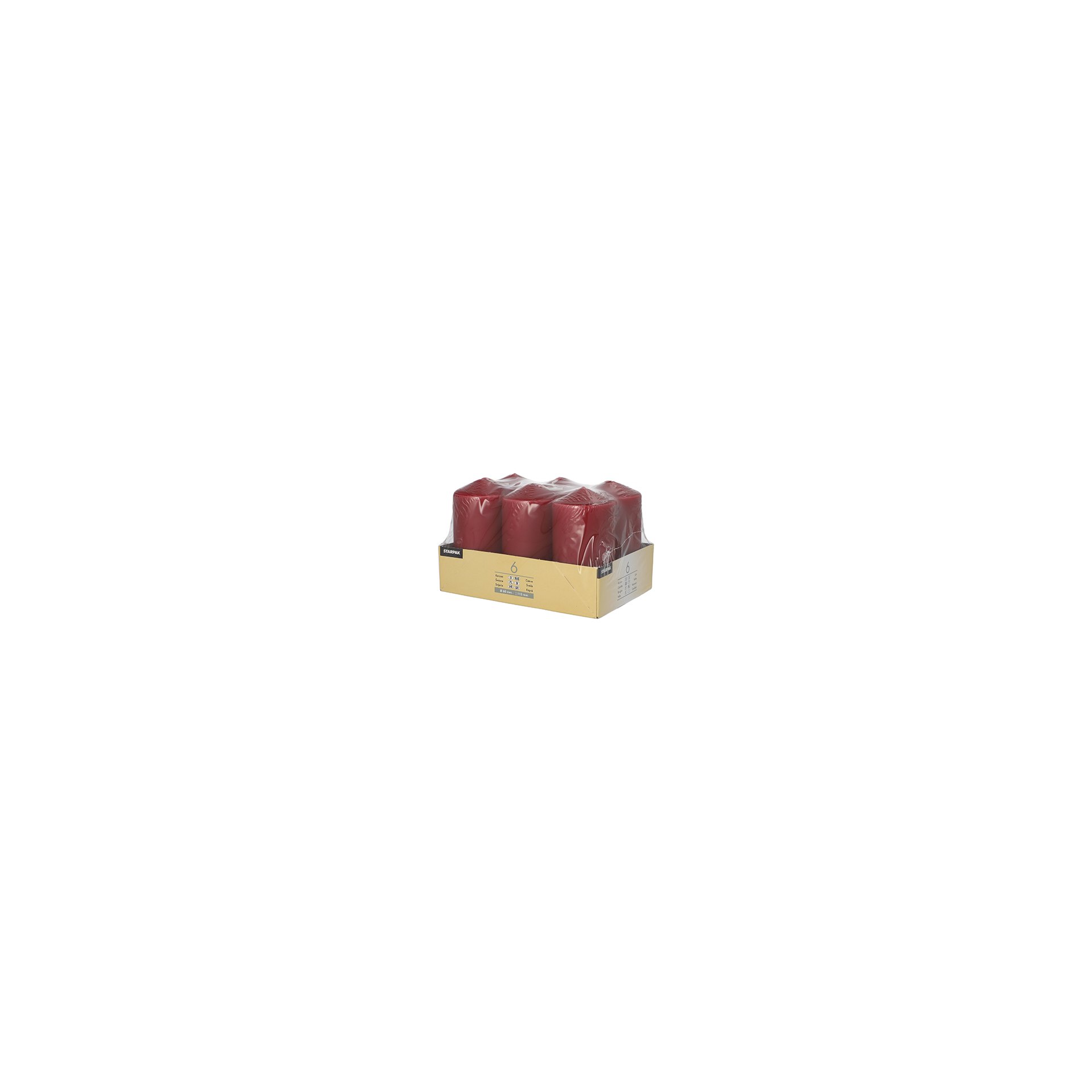 Stumpenkerzen Ø 60 mm · 115 mm bordeaux