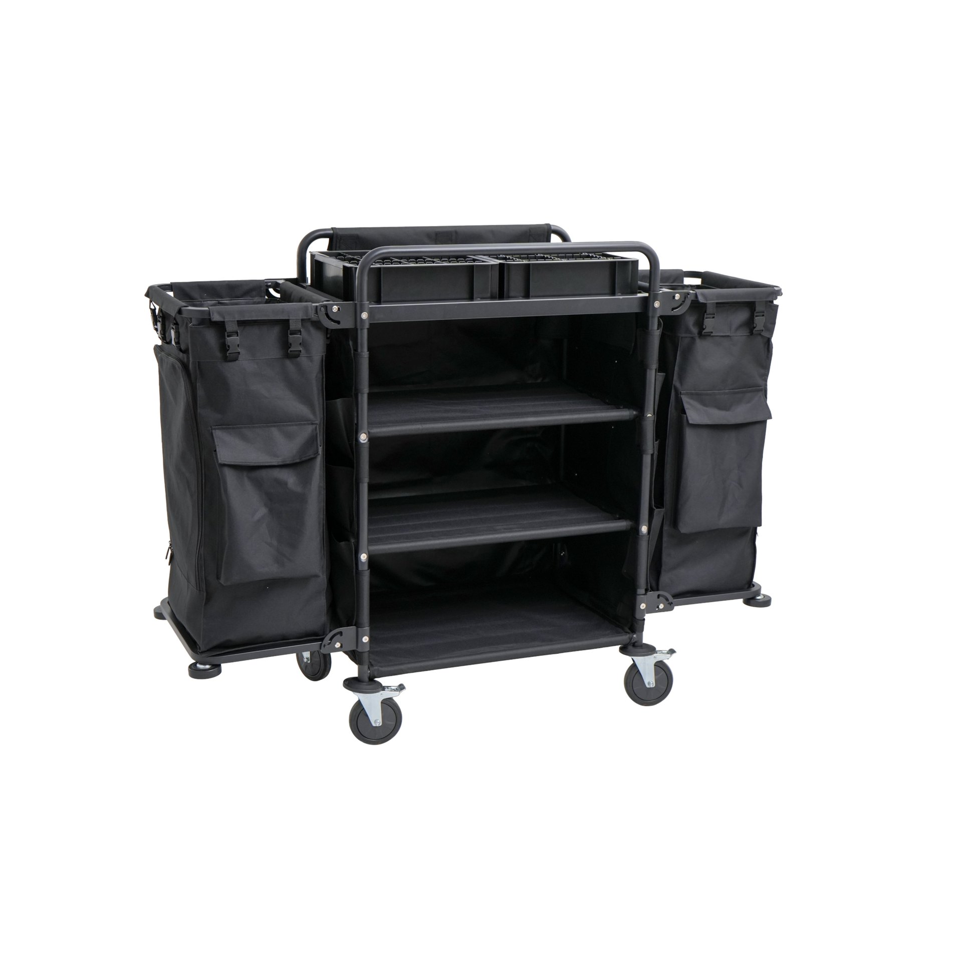 Zimmerservicewagen, 150 x 55 x 110 cm, Stahl, Kunststoff, Nylon Zimmerservicewagen, 150 x 55 x 110 cm, Stahl, Kunststoff, Nylon