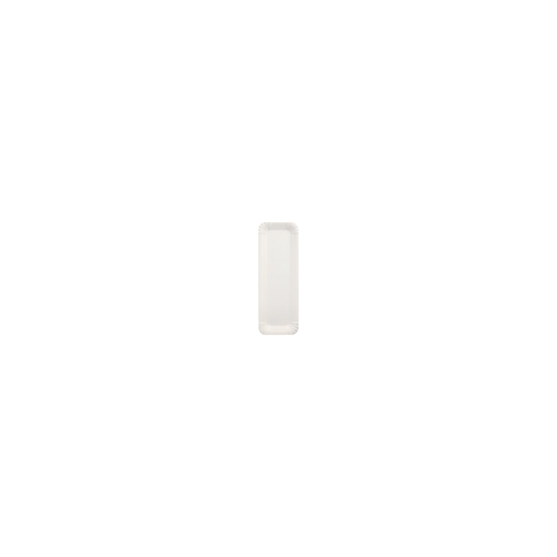Teller, Pappe "pure" eckig 8 cm x 23 cm weiss