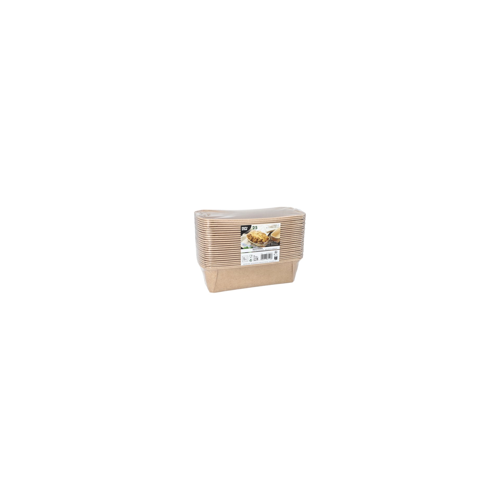 Backformen eckig 1033 ml 6,1 cm x 10,8 cm x 23 cm braun