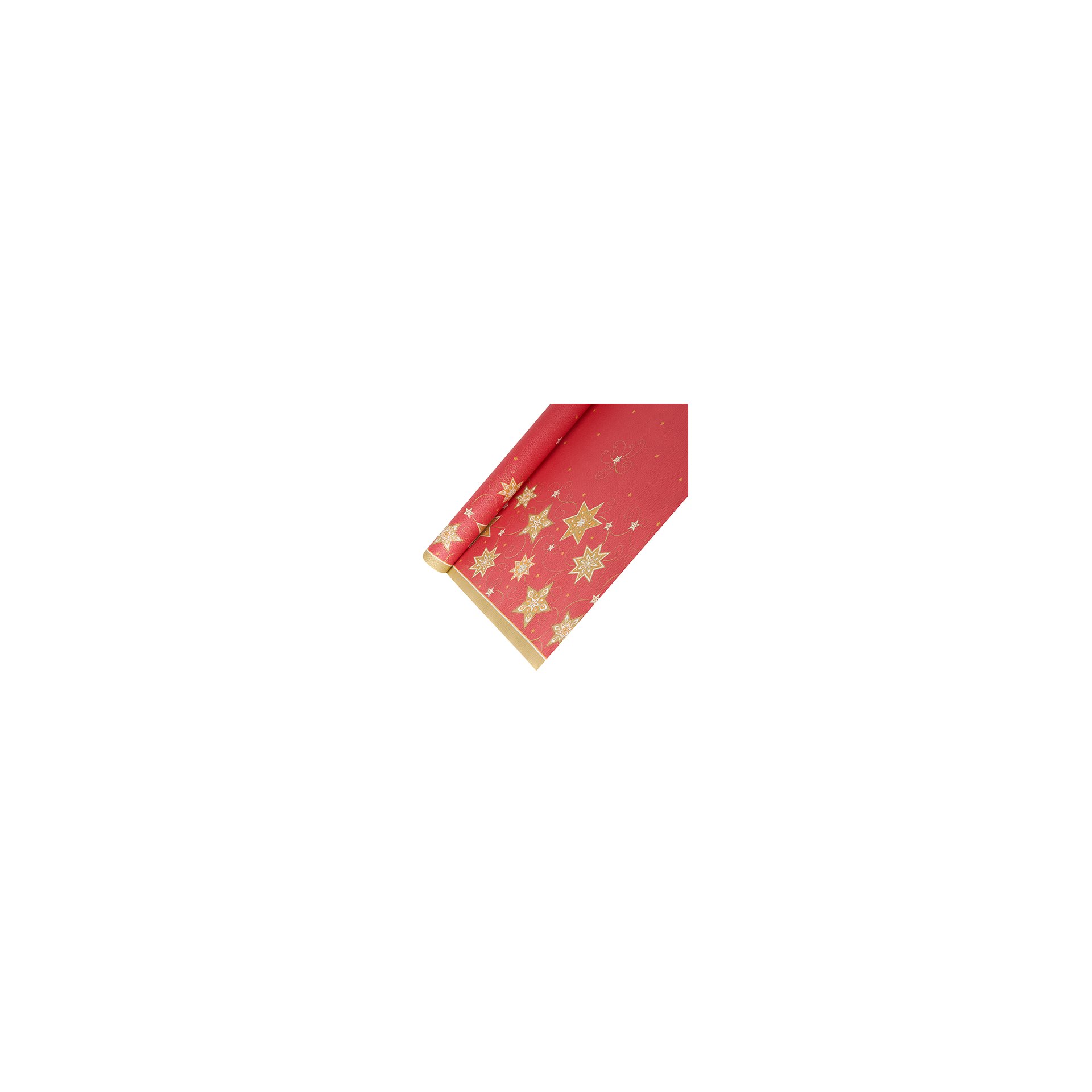 Tischdecke, Papier 6 m x 1,2 m rot "Just Stars" Tischdecke, Papier 6 m x 1,2 m rot "Just Stars"