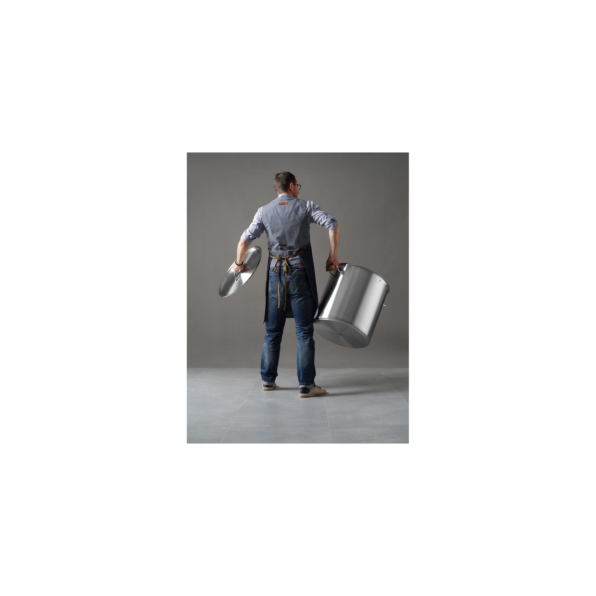 Hoher Schmortopf – mit Deckel, Budget Line, 98L, ⌀500x(H)500mm