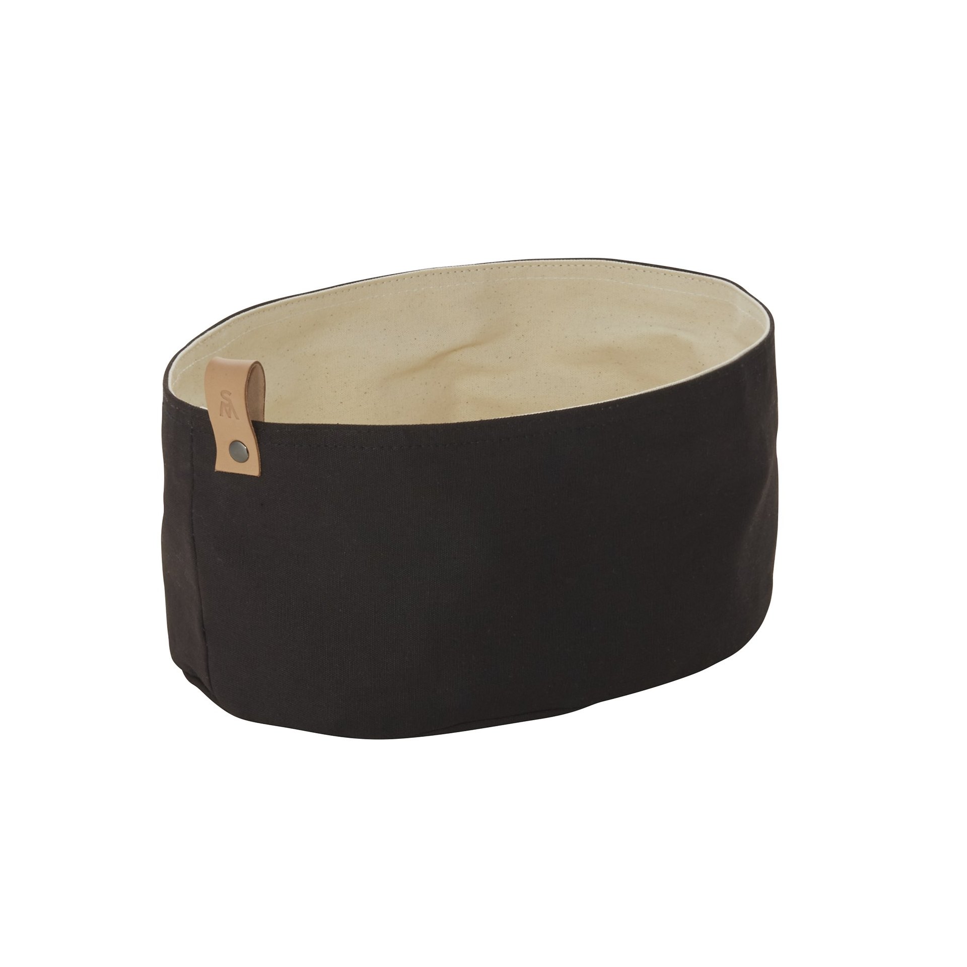Brottasche FLIP COTTON, 25 x 18 x 12 cm, schwarz/cream, Canvas