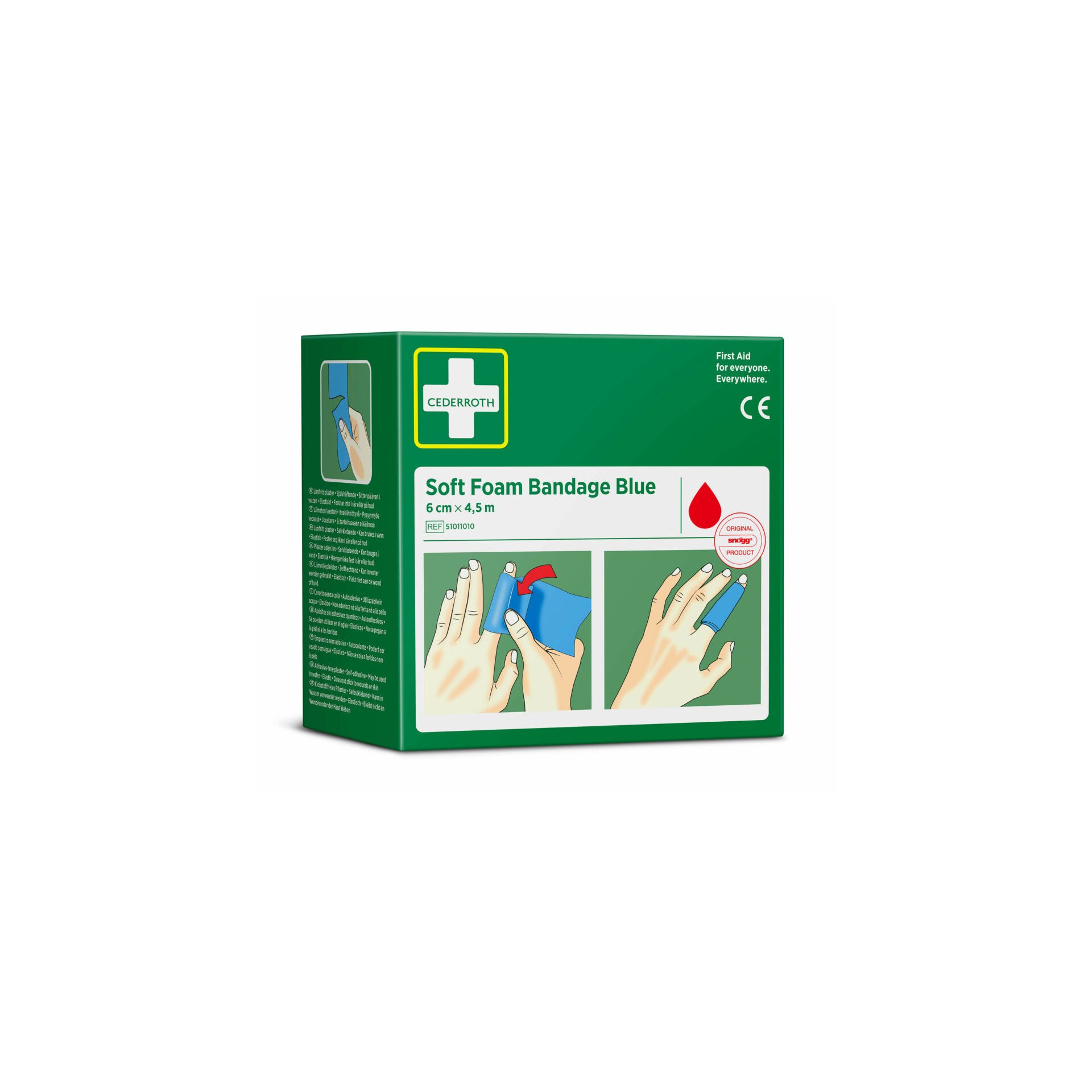 "Cederroth" Soft Foam Bandage 4,5 m x 6 cm blau , Refill "Cederroth" Soft Foam Bandage 4,5 m x 6 cm blau , Refill