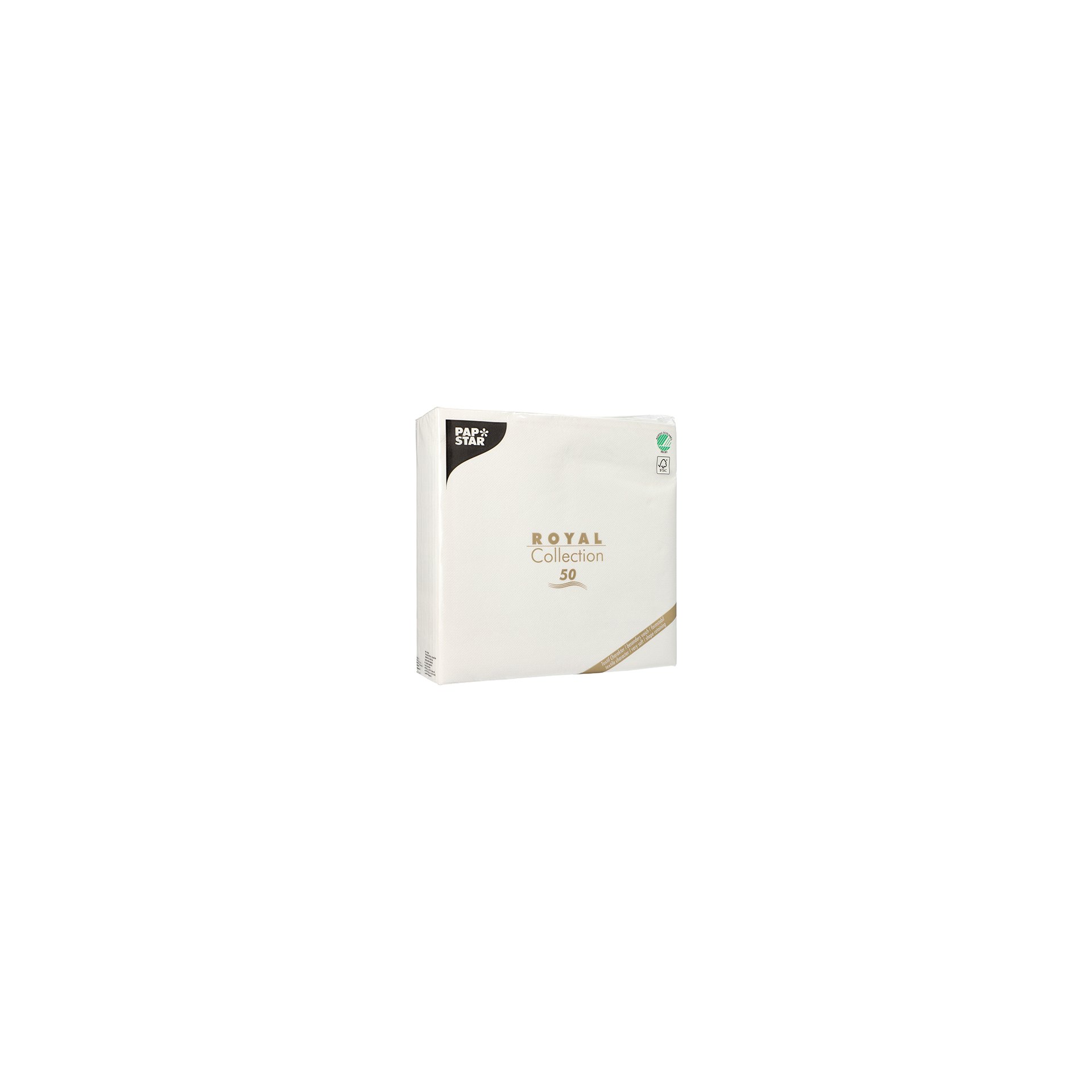 Servietten "ROYAL Collection" 1/4-Falz 48 cm x 48 cm weiss
