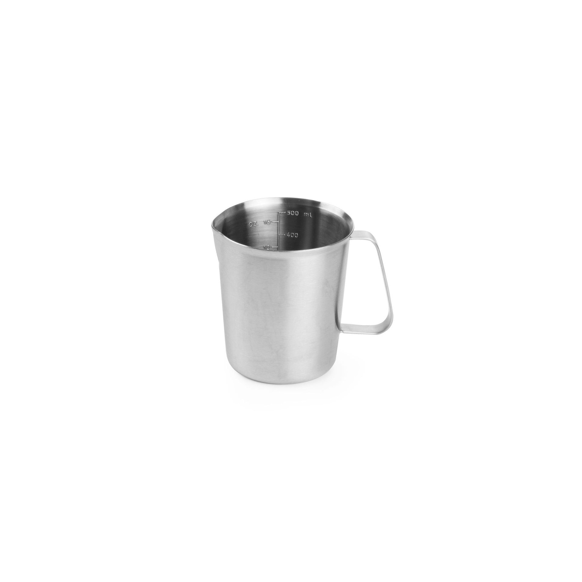 Messbecher, Edelstahl, 0,5L, ⌀90x(H)105mm Messbecher, Edelstahl, 0,5L, ⌀90x(H)105mm