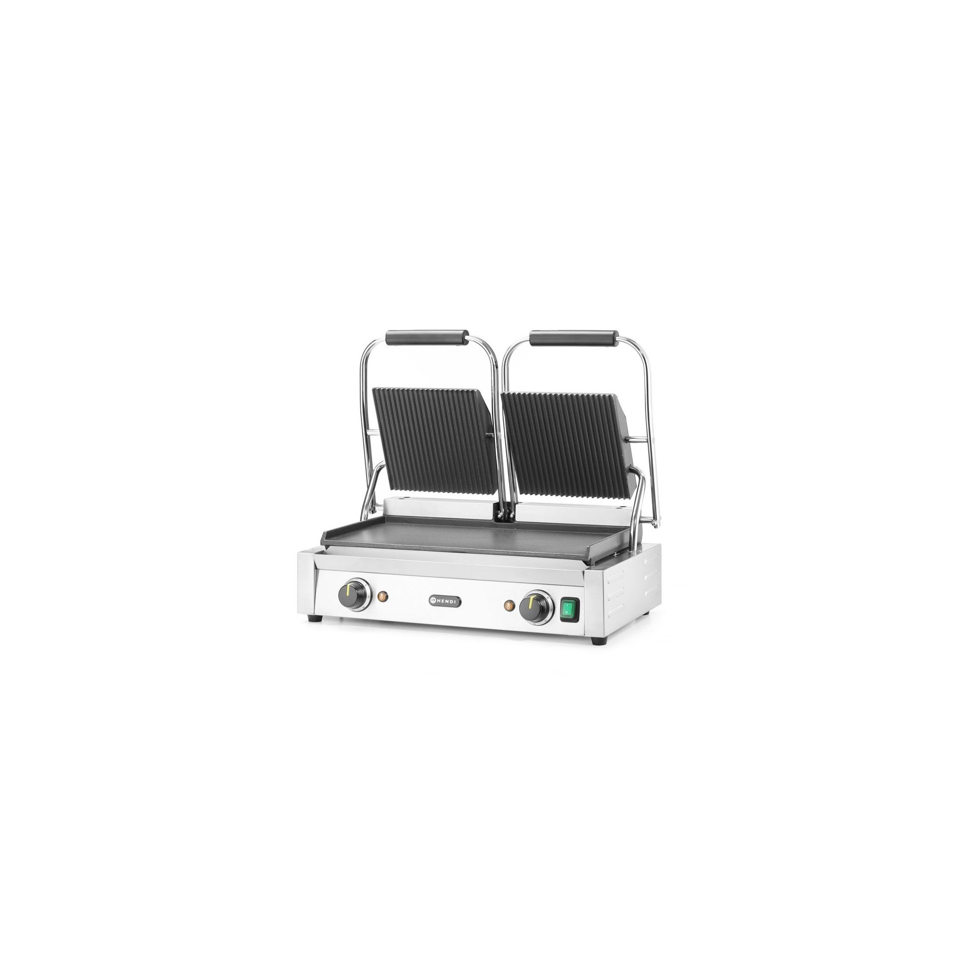 Kontaktgrill - Doppelversion, oben gerillt, unten glatt, 230V/3600W, 570x375x(H)216mm