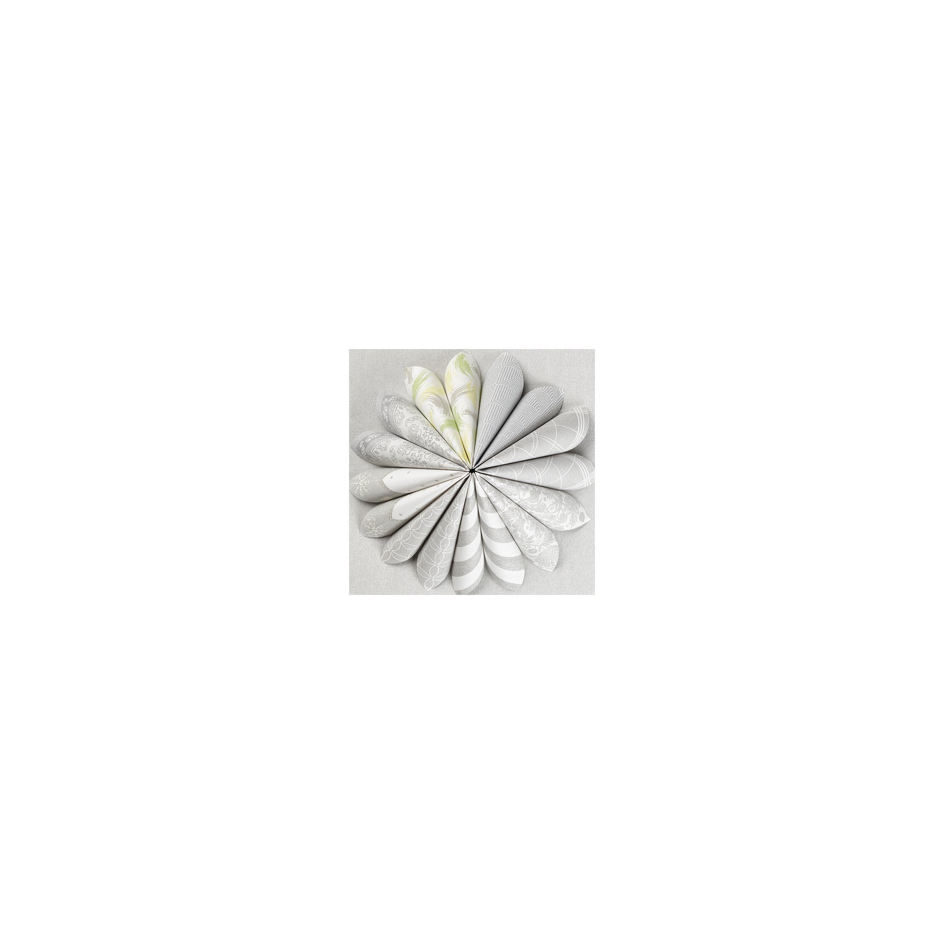 Servietten "ROYAL Collection" 1/4-Falz 40 cm x 40 cm grau "Arabesque"