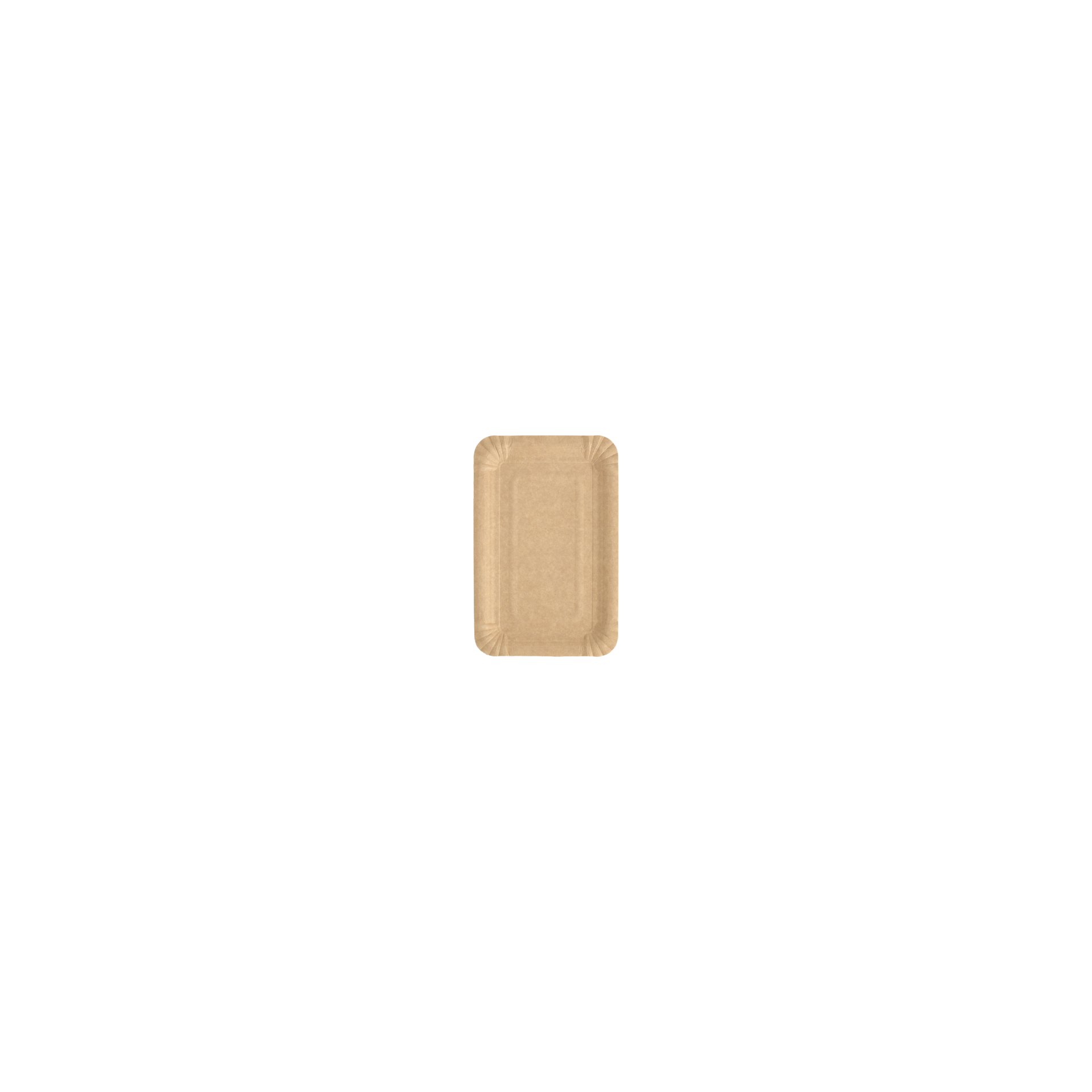 Teller, Pappe "pure" eckig 13 cm x 20 cm braun