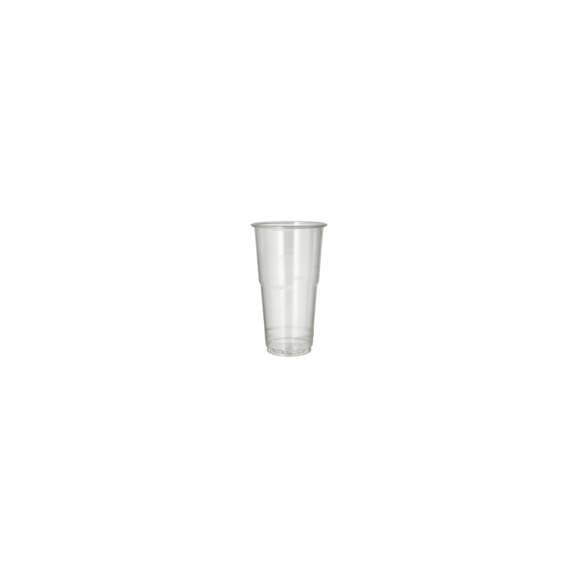 Kaltgetränkebecher, PLA "pure" 0,5 l Ø 9,5 cm · 16,2 cm glasklar mit Schaumrand