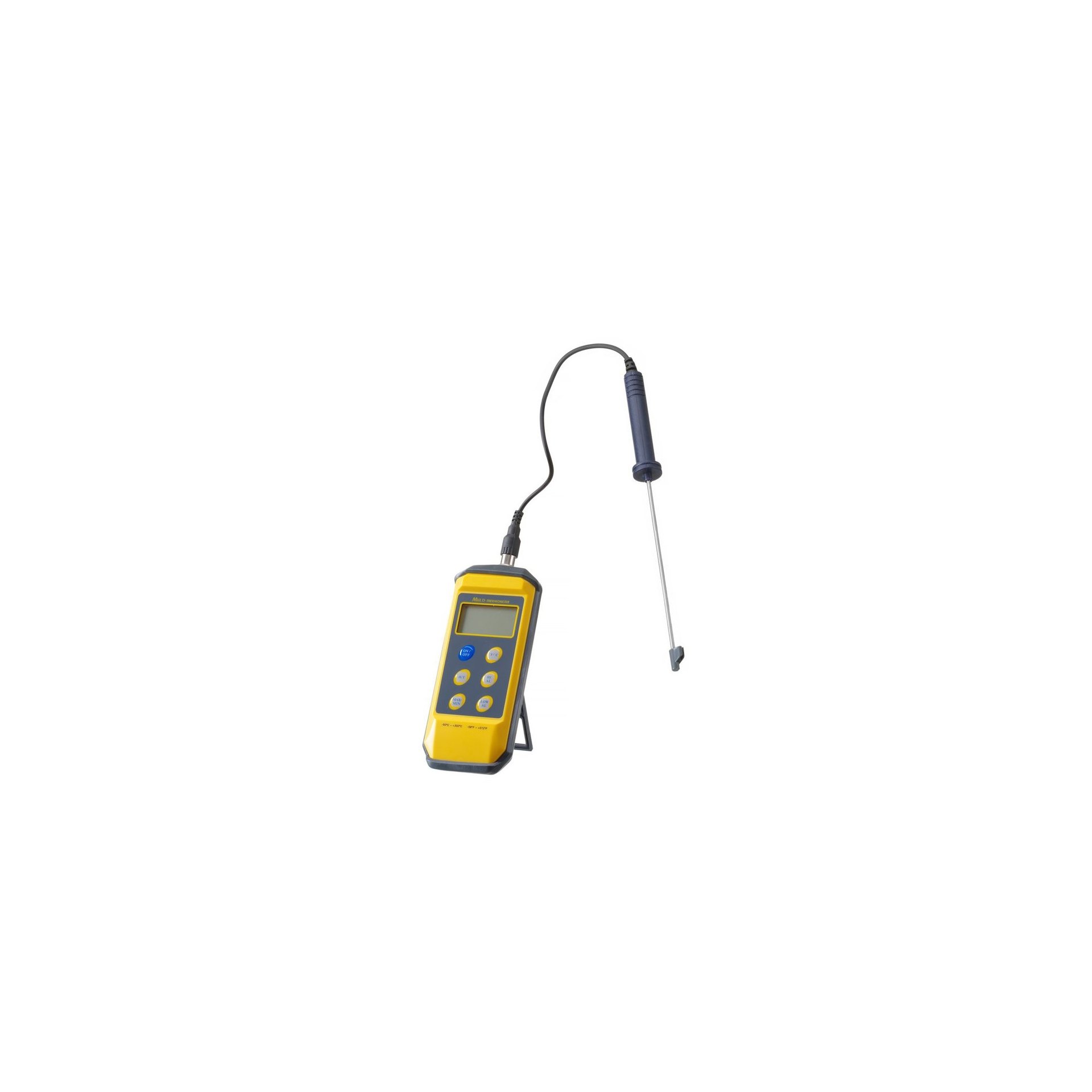 Thermometer mit Digitalanzeige und Stiftsonde, 195x85x(H)45mm Thermometer mit Digitalanzeige und Stiftsonde, 195x85x(H)45mm