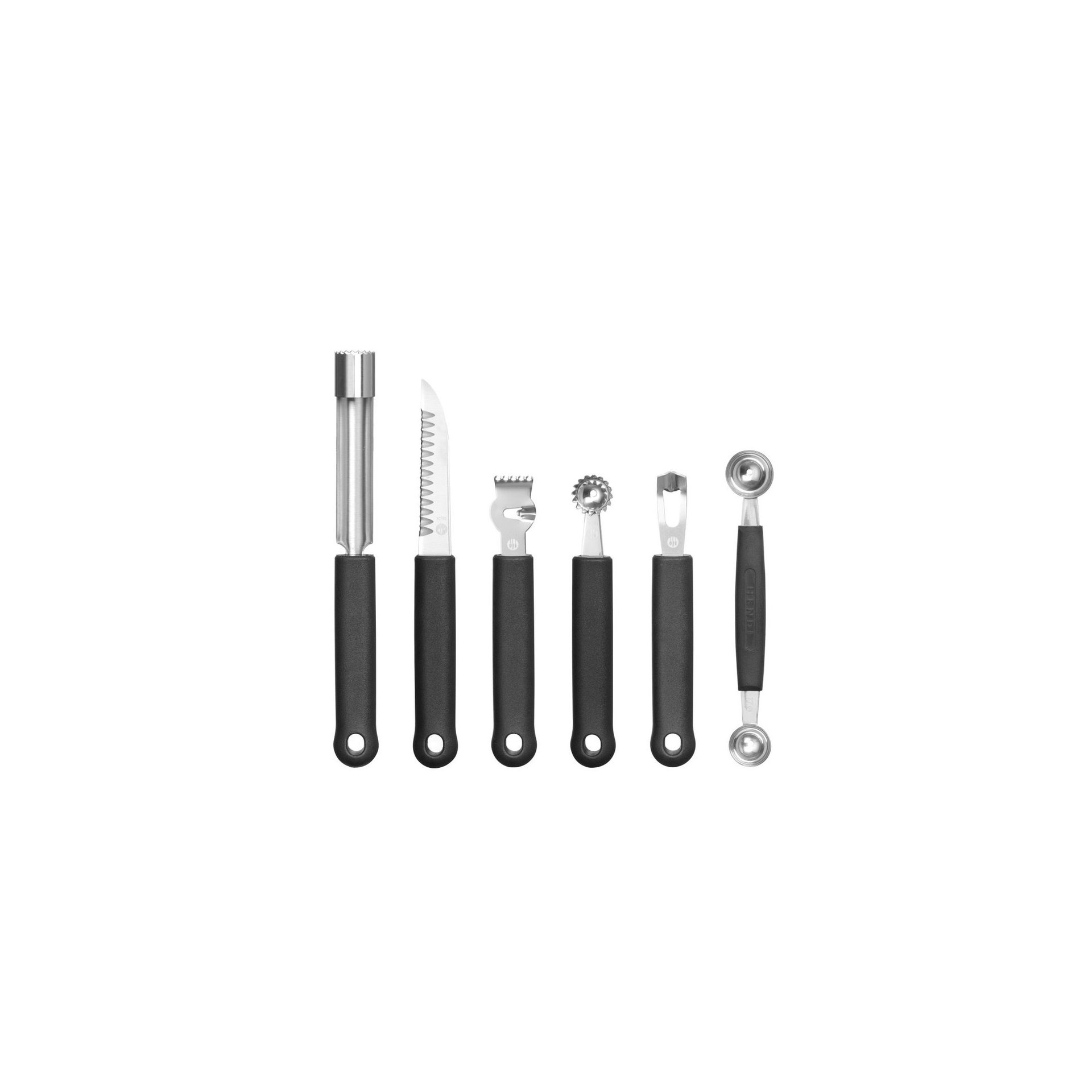 Dekoriermesserset - 6-teilig, Schwarz, 280x100x(H)50mm Dekoriermesserset - 6-teilig, Schwarz, 280x100x(H)50mm