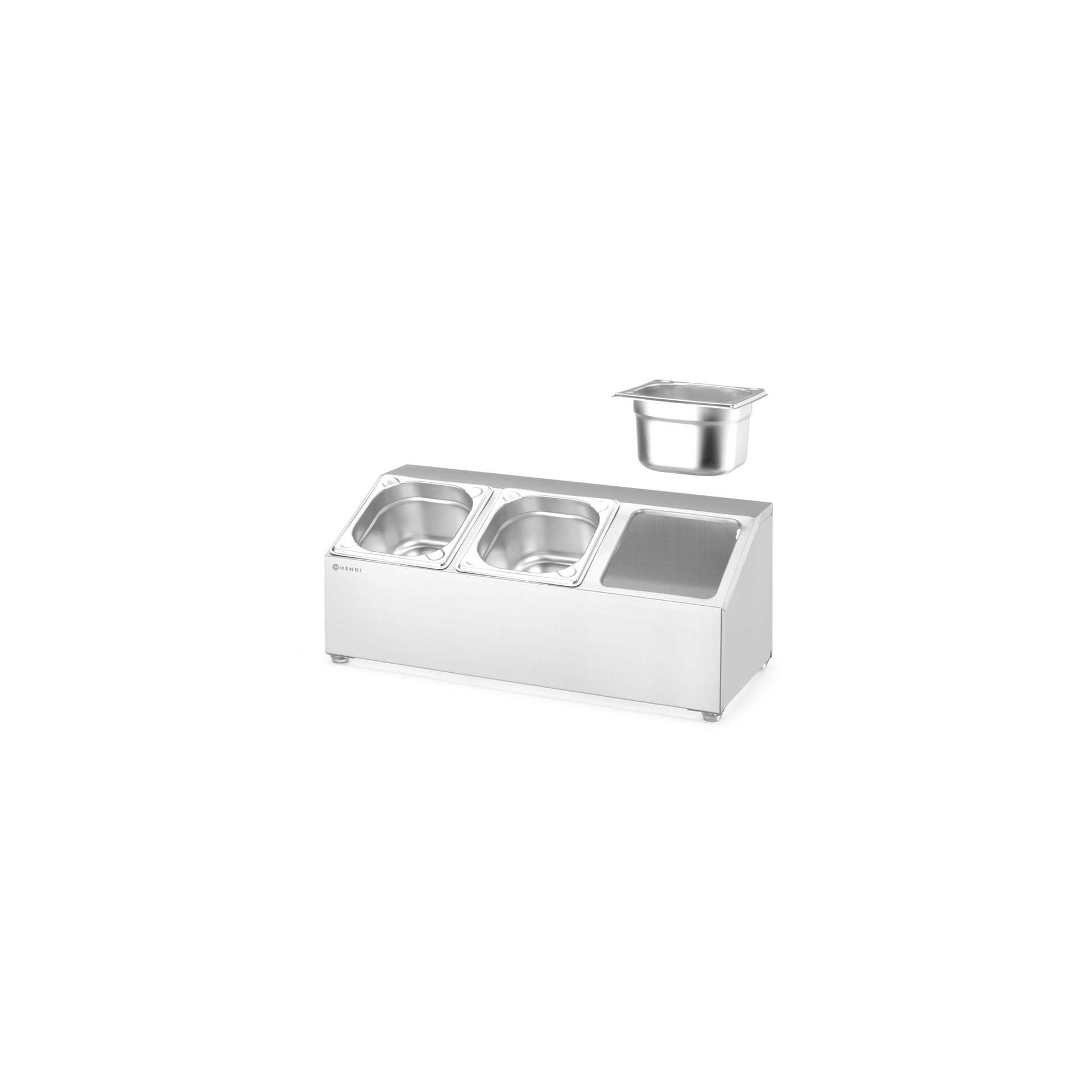 Halterung für Gastronorm-Behälter, 3 Fächer, 512x245x(H)215mm Halterung für Gastronorm-Behälter, 3 Fächer, 512x245x(H)215mm