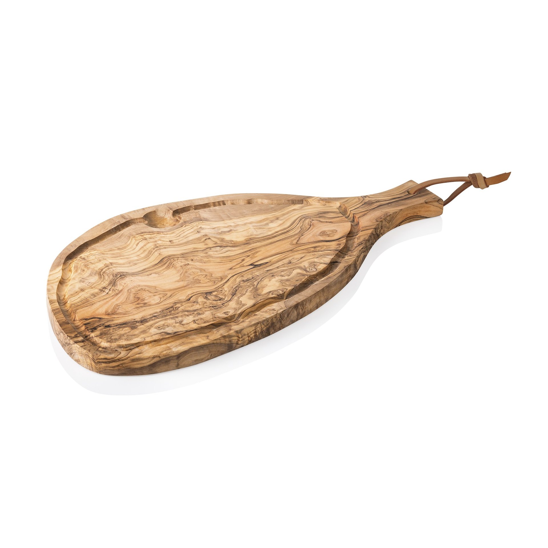 Servierbrett PURE OLIVE, mit Griff, 50 x 23 cm, Olivenholz Servierbrett PURE OLIVE, mit Griff, 50 x 23 cm, Olivenholz