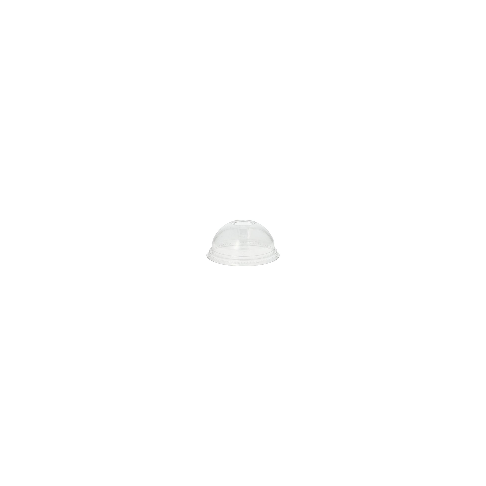 Dom-Deckel "Hurricane", PET rund Ø 9,5 cm · 4,5 cm glasklar mit Lochung