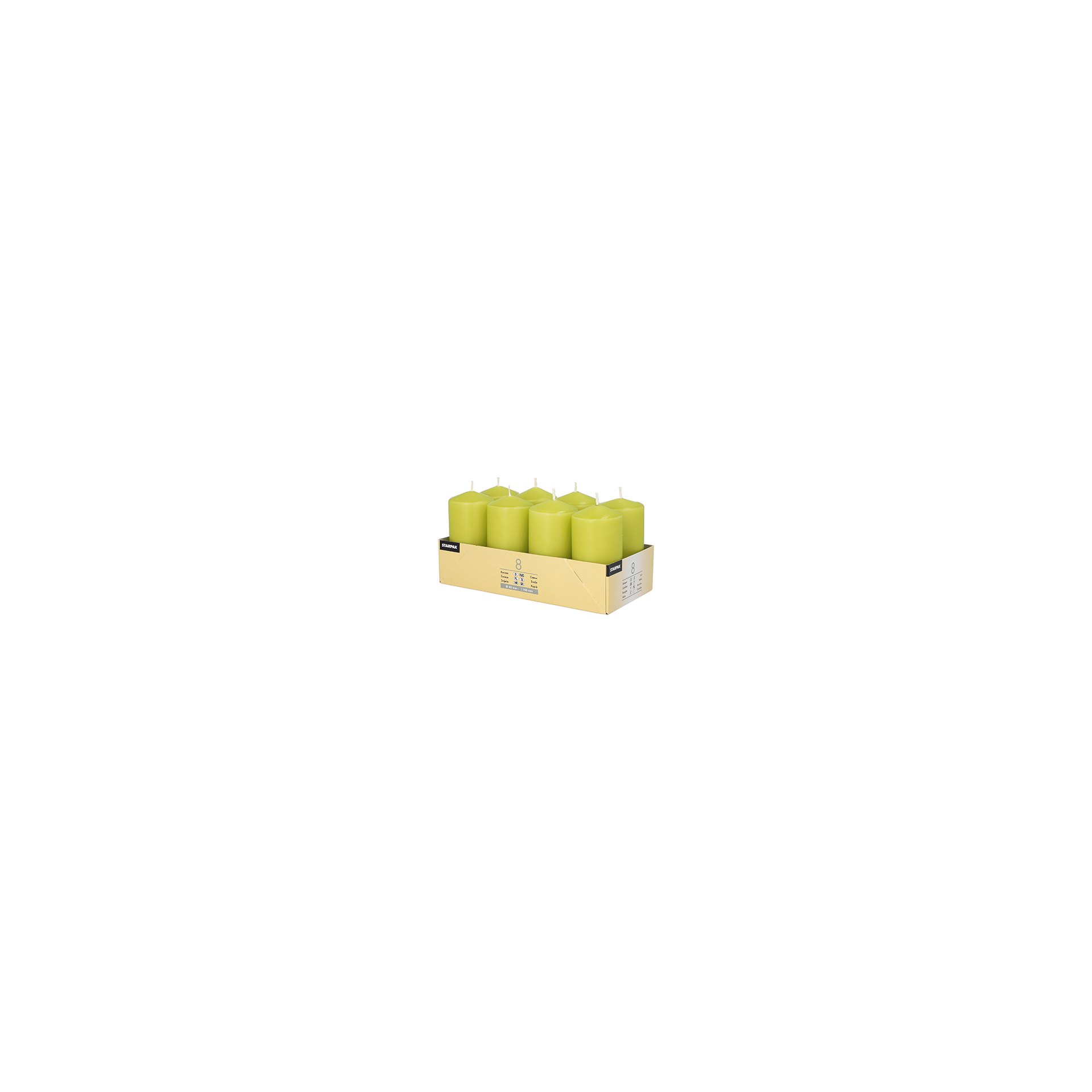 Stumpenkerzen Ø 50 mm · 100 mm kiwi Stumpenkerzen Ø 50 mm · 100 mm kiwi