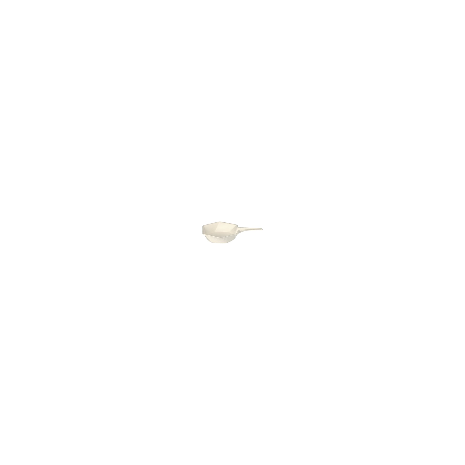 Fingerfood - Schalen Zuckerrohr "pure" 15 ml 1,5 cm x 9,5 cm x 6,3 cm weiss "Hexagon"
