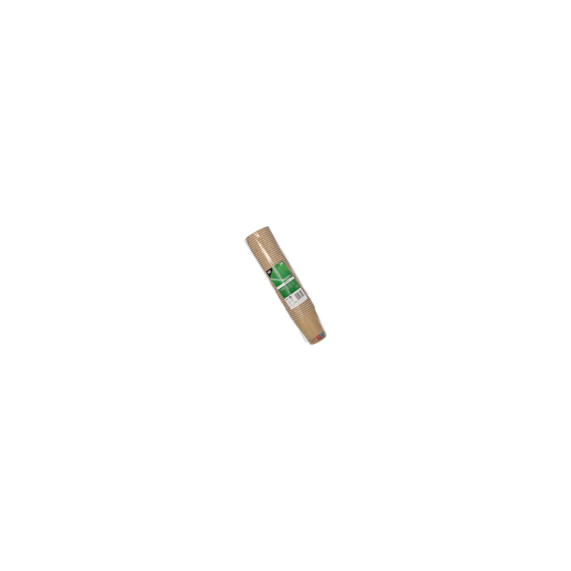 Trinkbecher, Pappe 0,2 l Ø 8 cm · 9,2 cm braun