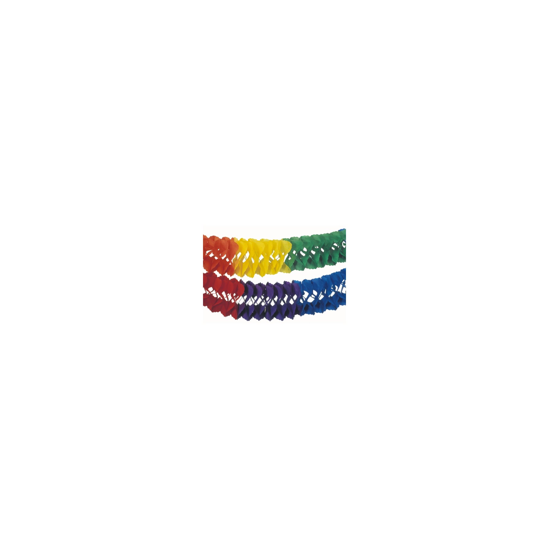 Großraumgirlande, Papier Ø 25 cm · 10 m "Rainbow" schwer entflammbar
