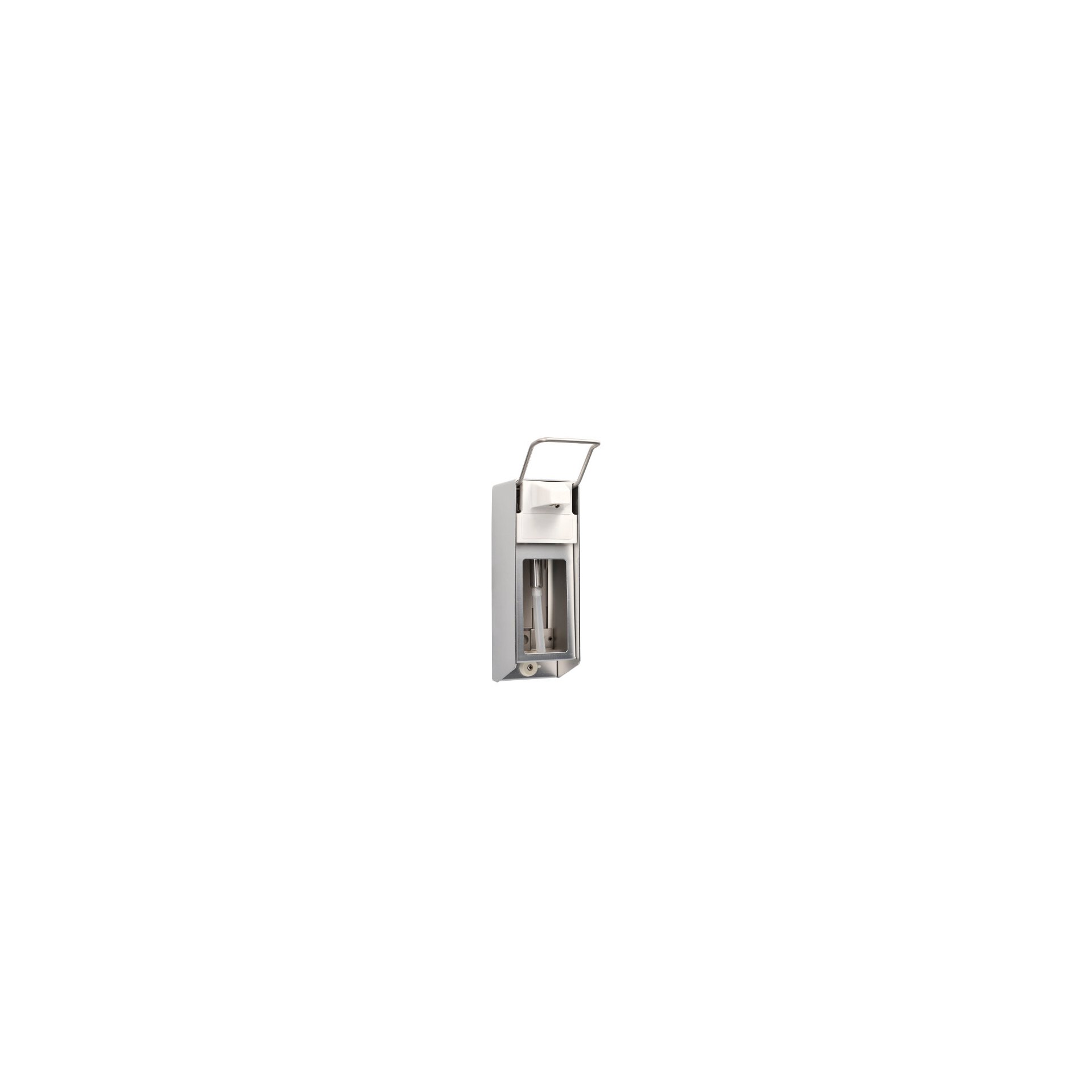 Wandspender 27,5 cm x 8,5 cm x 16 cm "Aluminium" 500 ml, Kurzarmhebel + Verschlussblende