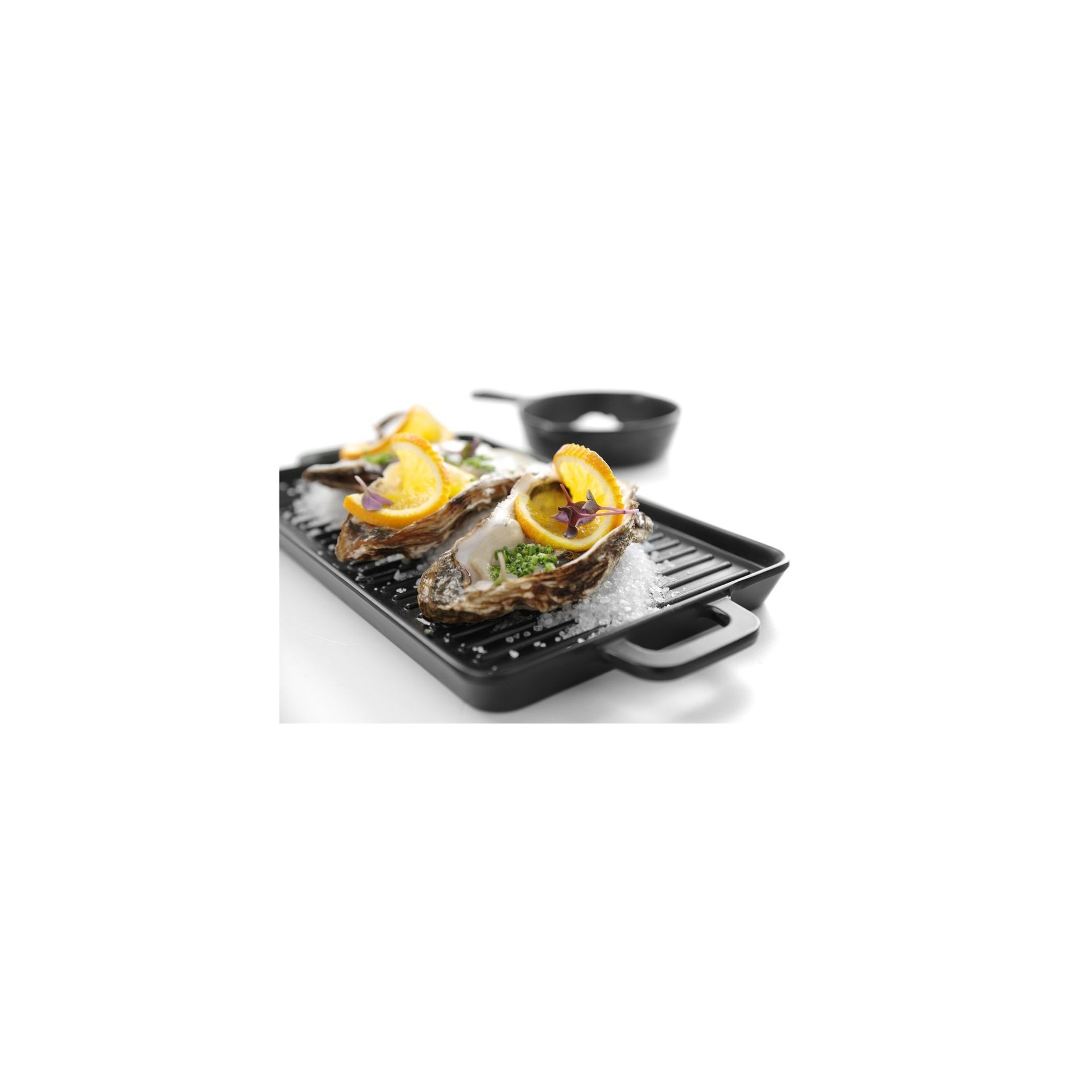 Miniatur-Grillplatte, Schwarz, 320x162x(H)20mm Miniatur-Grillplatte, Schwarz, 320x162x(H)20mm