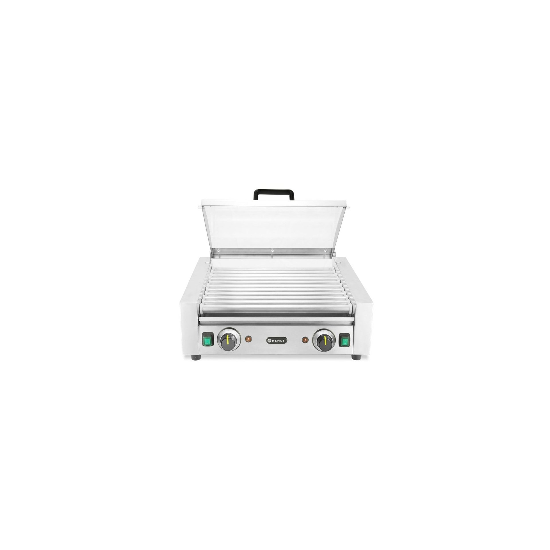 Rollengrill - 2 Zonen mit Energiesparabdeckung, 11 Rollen, 220-240V/980W, 566x527x(H)259mm