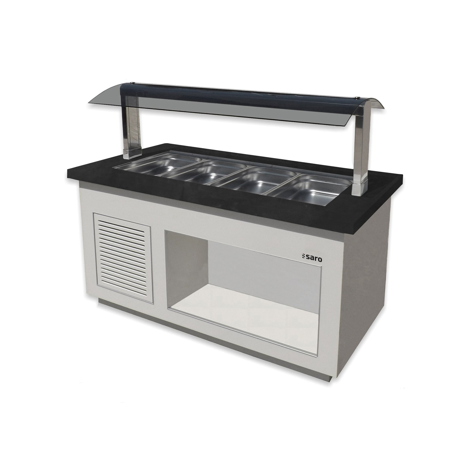 Heißes Buffet Modell PREMIUM LINE SB-H170 weiß Salatbar für 4x 1/1 GN, Modell PREMIUM LINE SB-K170 weiß