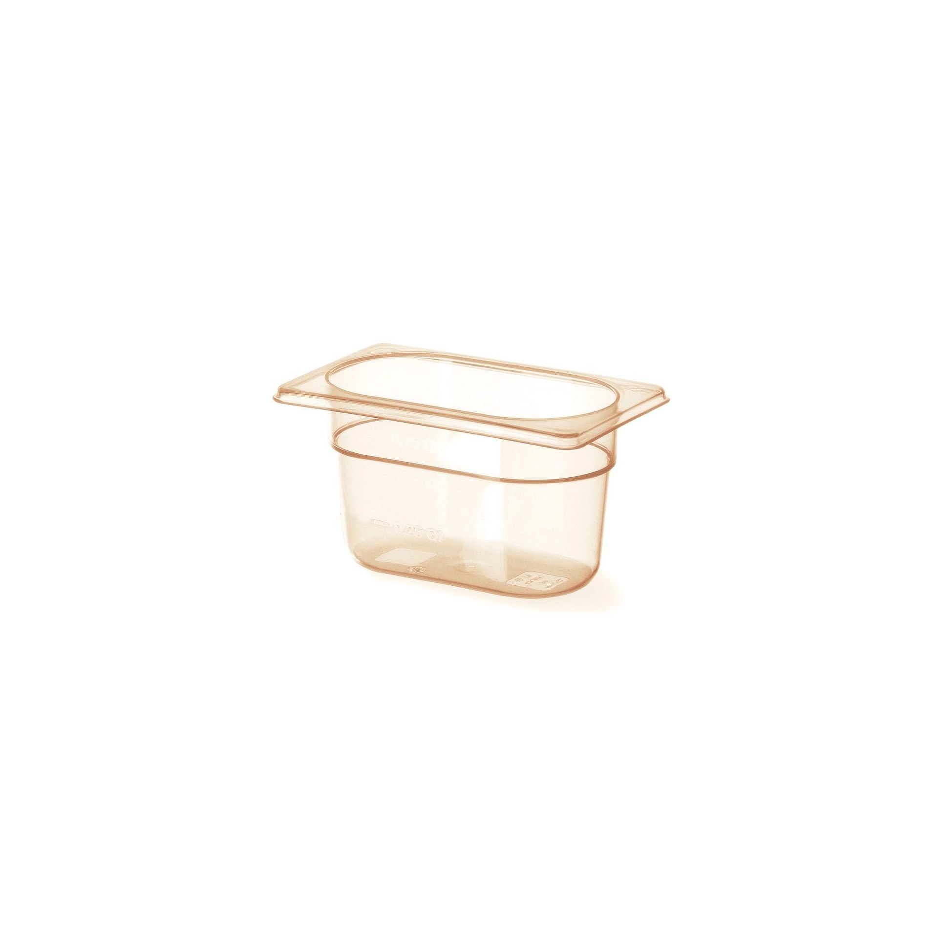 Gastronorm-Behälter 1/9, hochtemperaturbeständig, GN 1/9, 0,9L, Transparent, 176x108x(H)100mm Gastronorm-Behälter 1/9, hochtemperaturbeständig, GN 1/9, 0,9L, Transparent, 176x108x(H)100mm