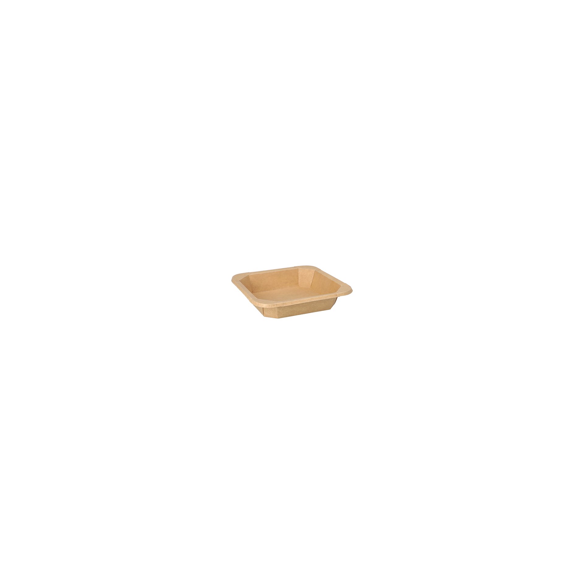 Lunchboxen, Pappe eckig 500 ml 3,3 cm x 16,2 cm x 16,2 cm braun