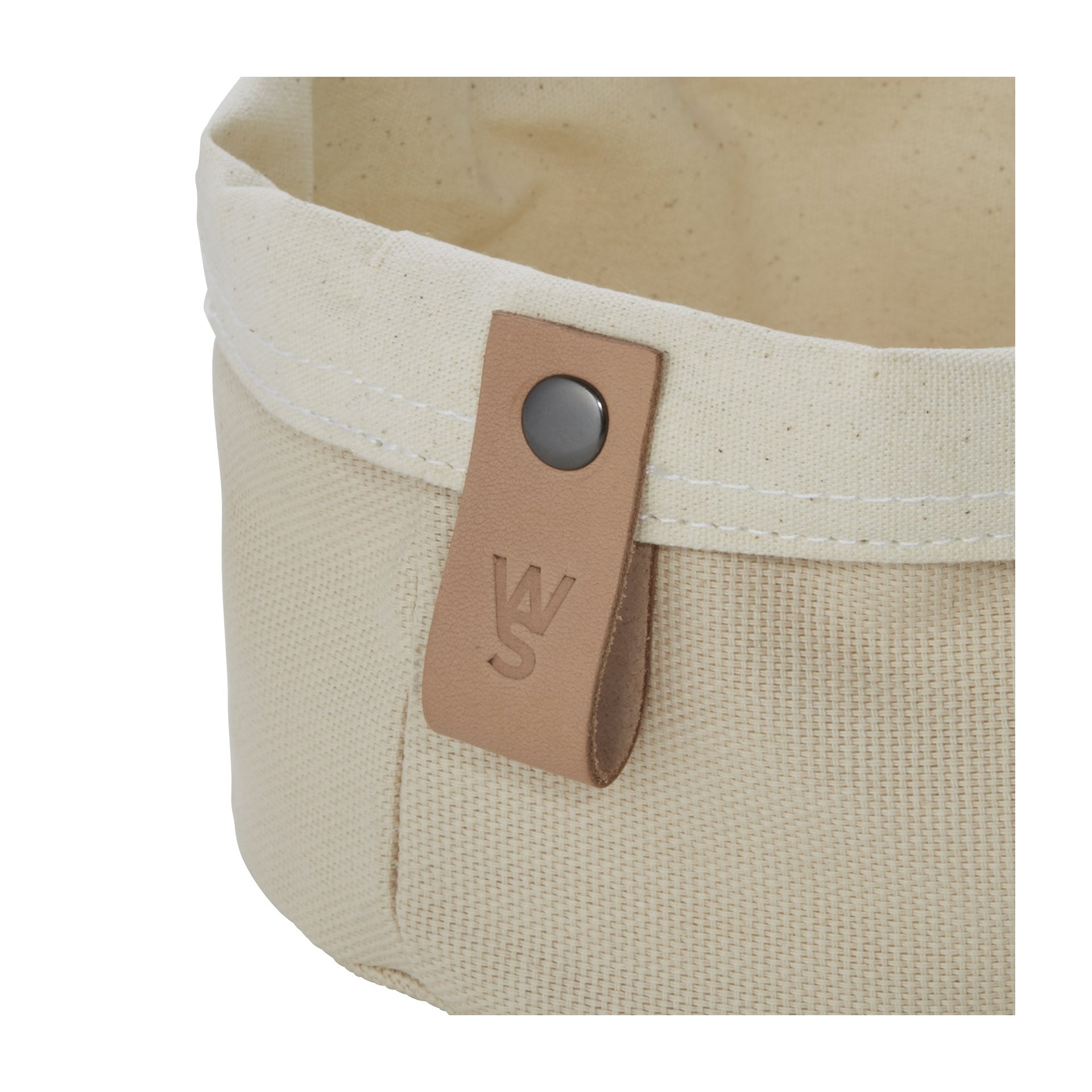 Brottasche FLIP COTTON, Ø 17 cm, Höhe 10 cm, cream, Canvas