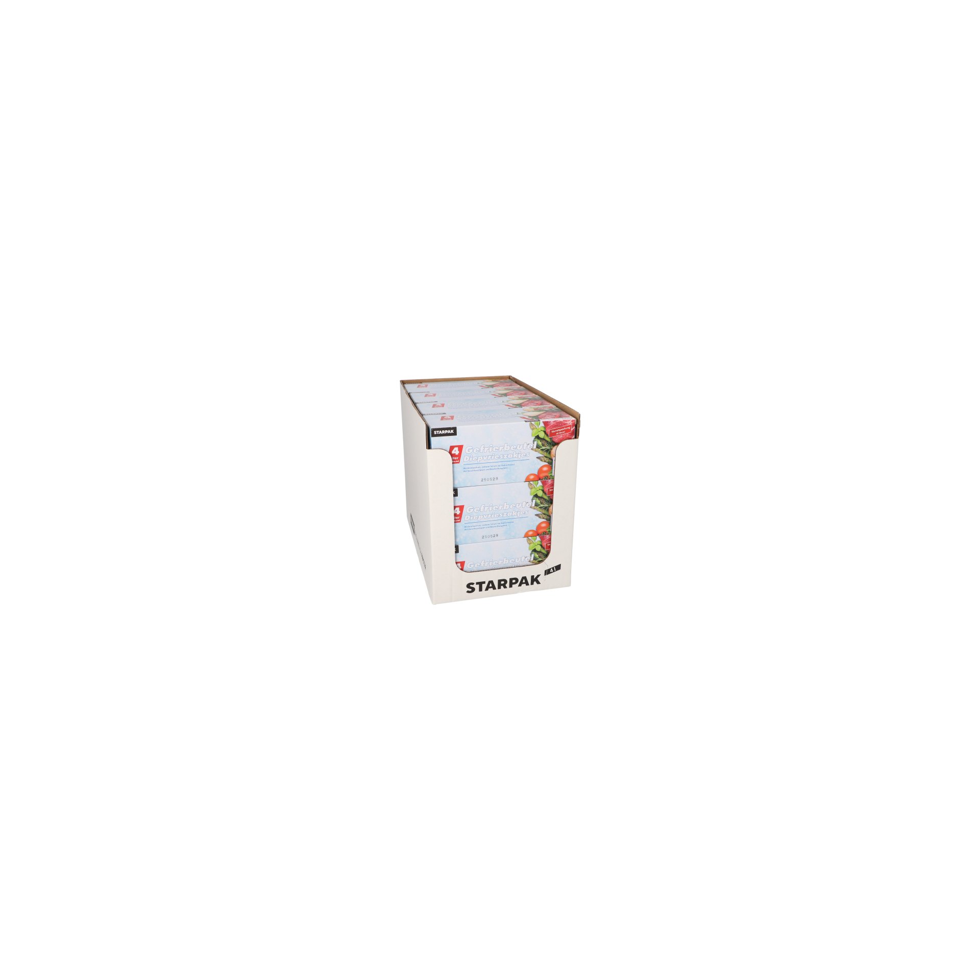Gefrierbeutel, LLDPE 4 l 40 cm x 25 cm transparent in Faltschachtel