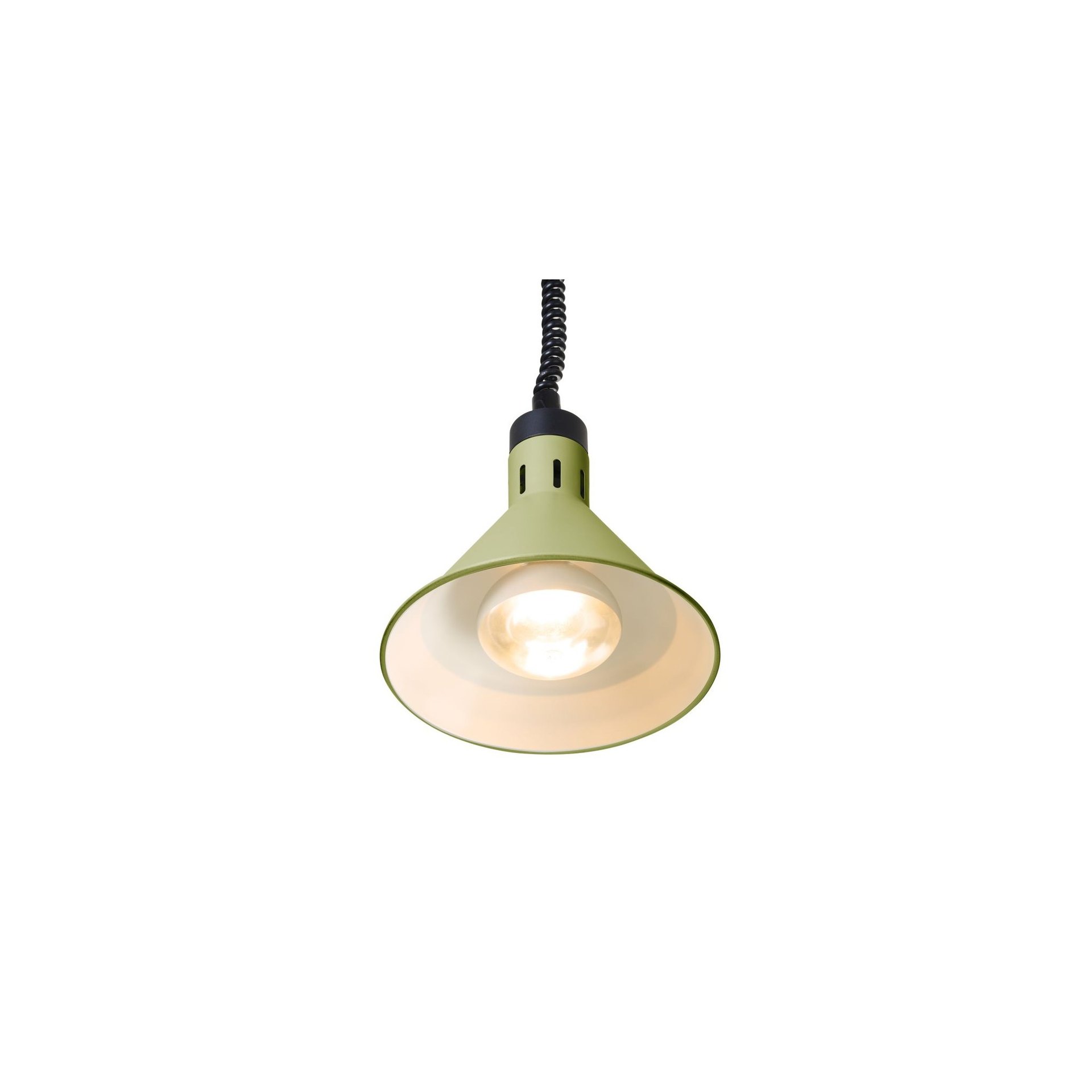 Höhenverstellbare Wärmelampe konisch, Grün, 230V/250W, ⌀275x(H)250mm Höhenverstellbare Wärmelampe konisch, Grün, 230V/250W, ⌀275x(H)250mm