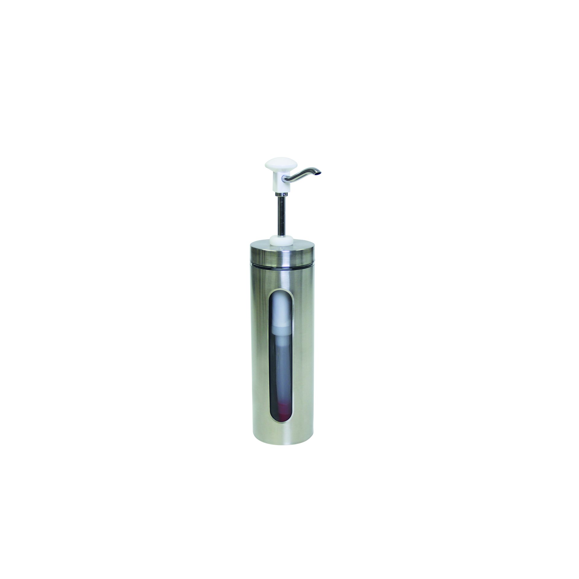 Druckknopf Dosierspender, weiß + Fenster - 2,0 L Druckknopf Dosierspender, weiß + Fenster - 2,0 L