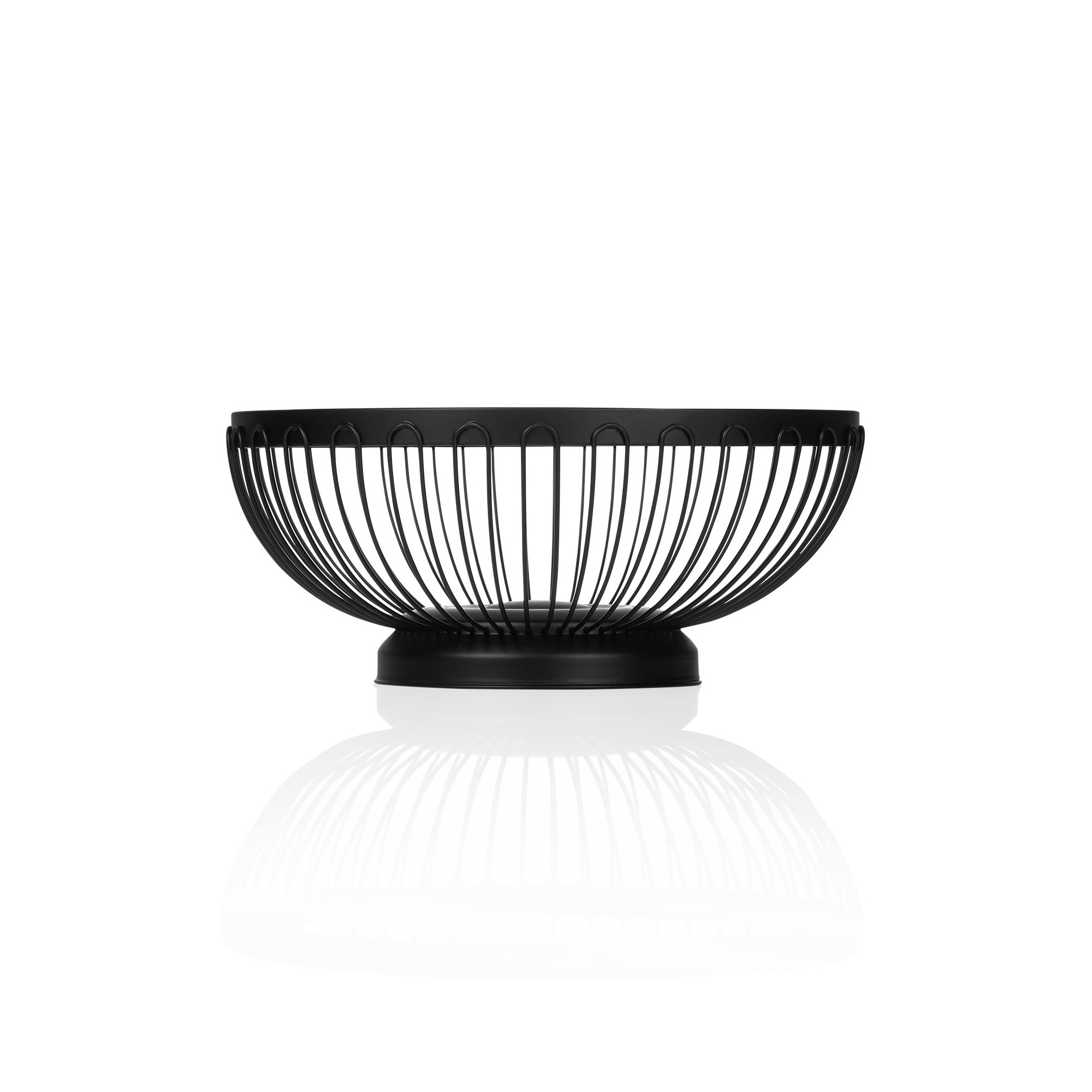 Tischkorb, Ø 21 cm, Höhe 9 cm, schwarz pulverbeschichtet, Chromnickelstahl Tischkorb, Ø 21 cm, Höhe 9 cm, schwarz pulverbeschichtet, Chromnickelstahl