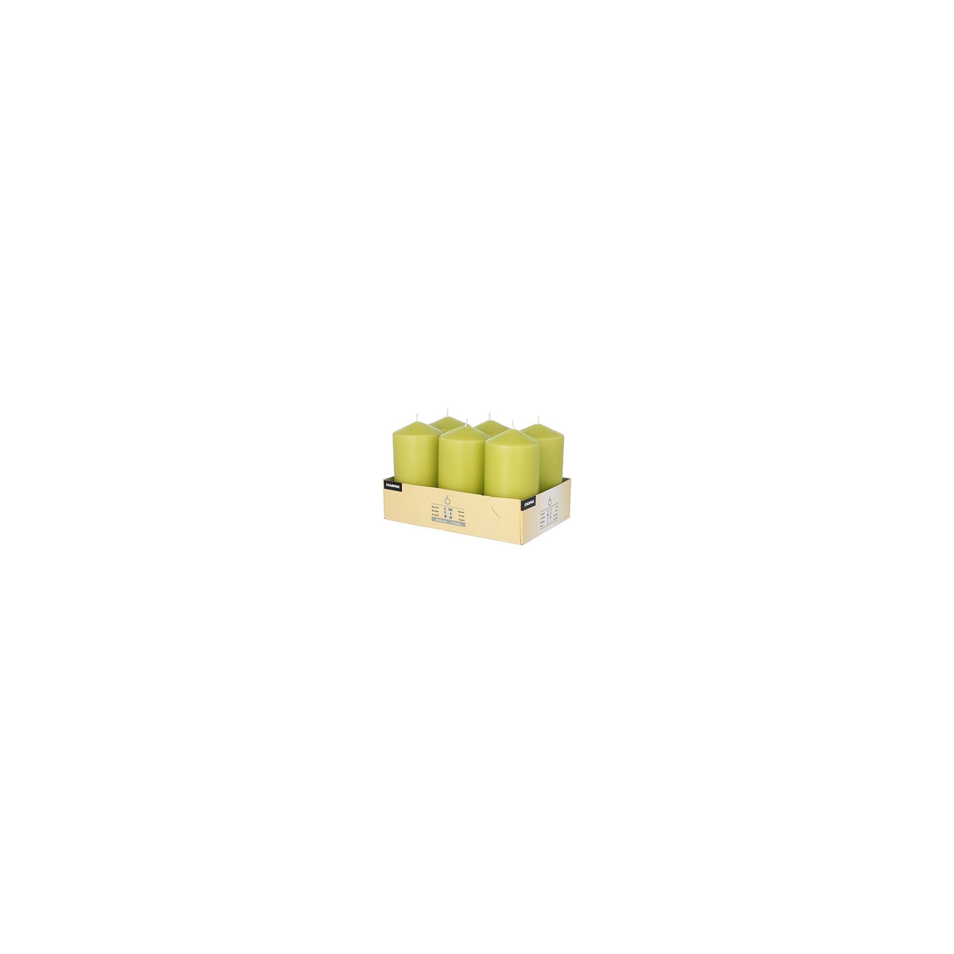 Stumpenkerzen Ø 60 mm · 115 mm kiwi