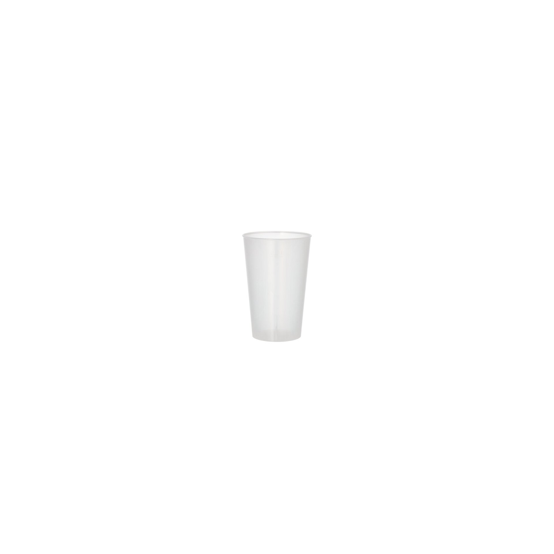 Mehrweg-Trinkbecher PP 0,3 l Ø 8 cm · 11,7 cm transluzent extra stabil