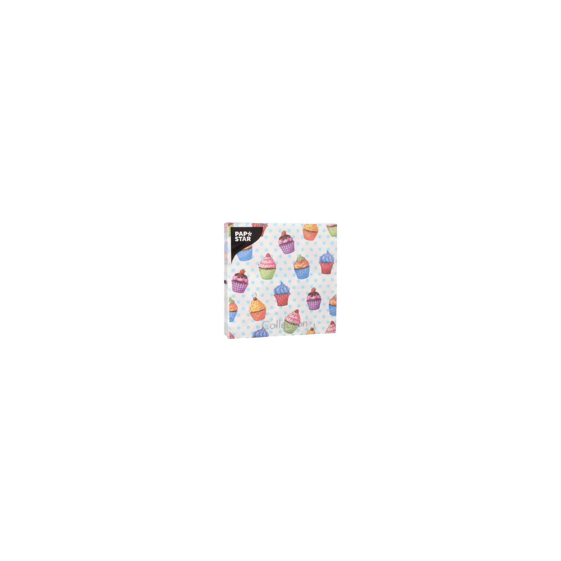 Servietten, 3-lagig 1/4-Falz 33 cm x 33 cm "Cupcakes" Servietten, 3-lagig 1/4-Falz 33 cm x 33 cm "Cupcakes"
