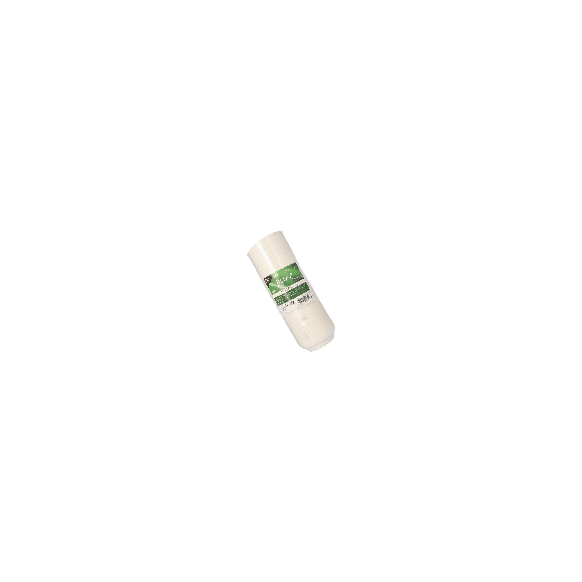 papstar-87934-dom-deckel-zuckerrohr-pure-rund-8cm-2-5cm-weiss-2 Dom-Deckel, Zuckerrohr "pure" rund Ø 8 cm · 2,5 cm weiss