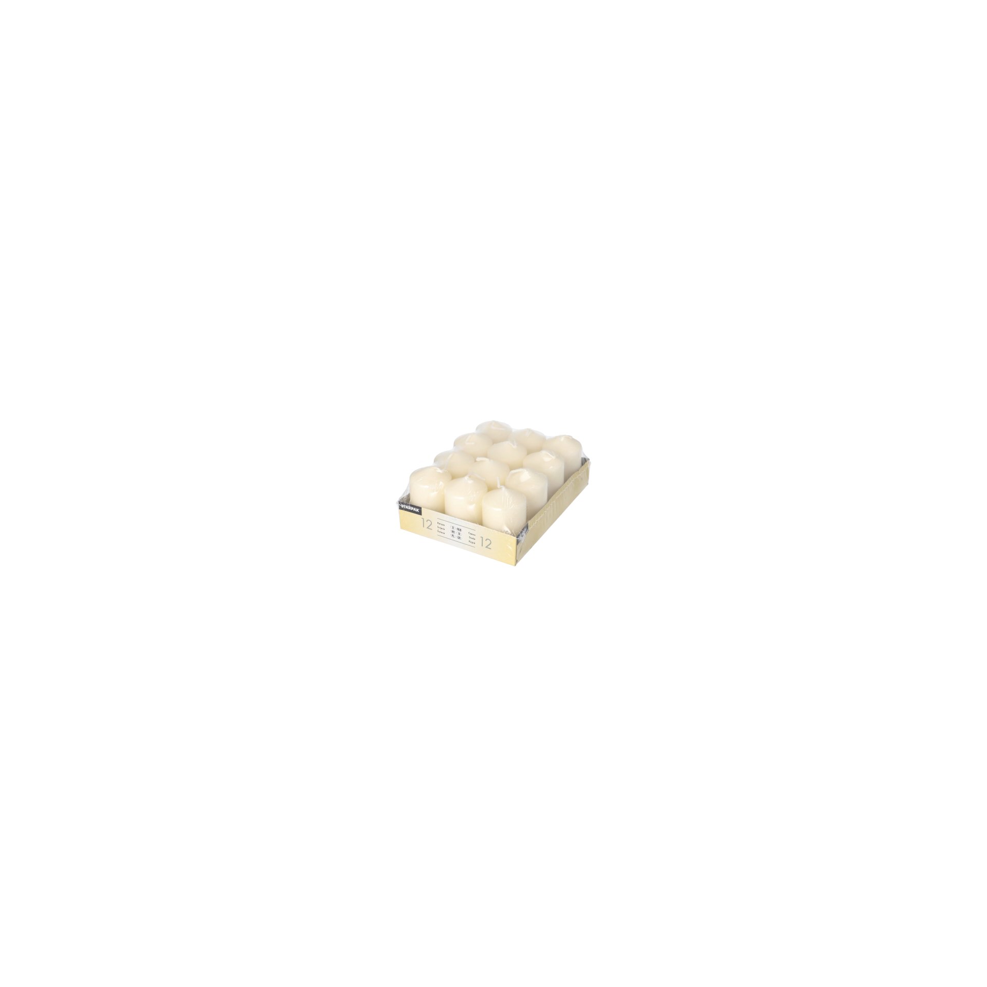 Stumpenkerzen Ø 40 mm · 60 mm elfenbein "Ivory" mit Flachkopf