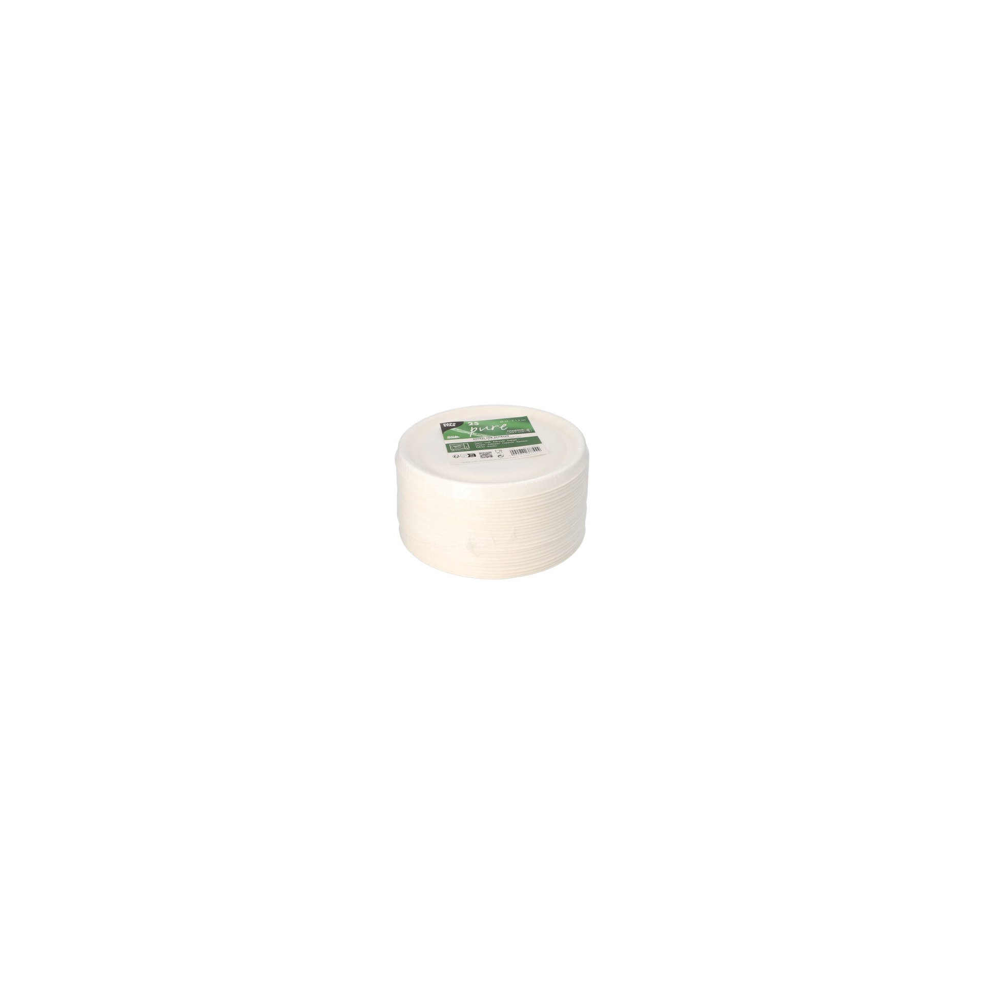 Deckel für Schalen Zuckerrohr "pure" rund Ø 17 cm · 1,2 cm weiss