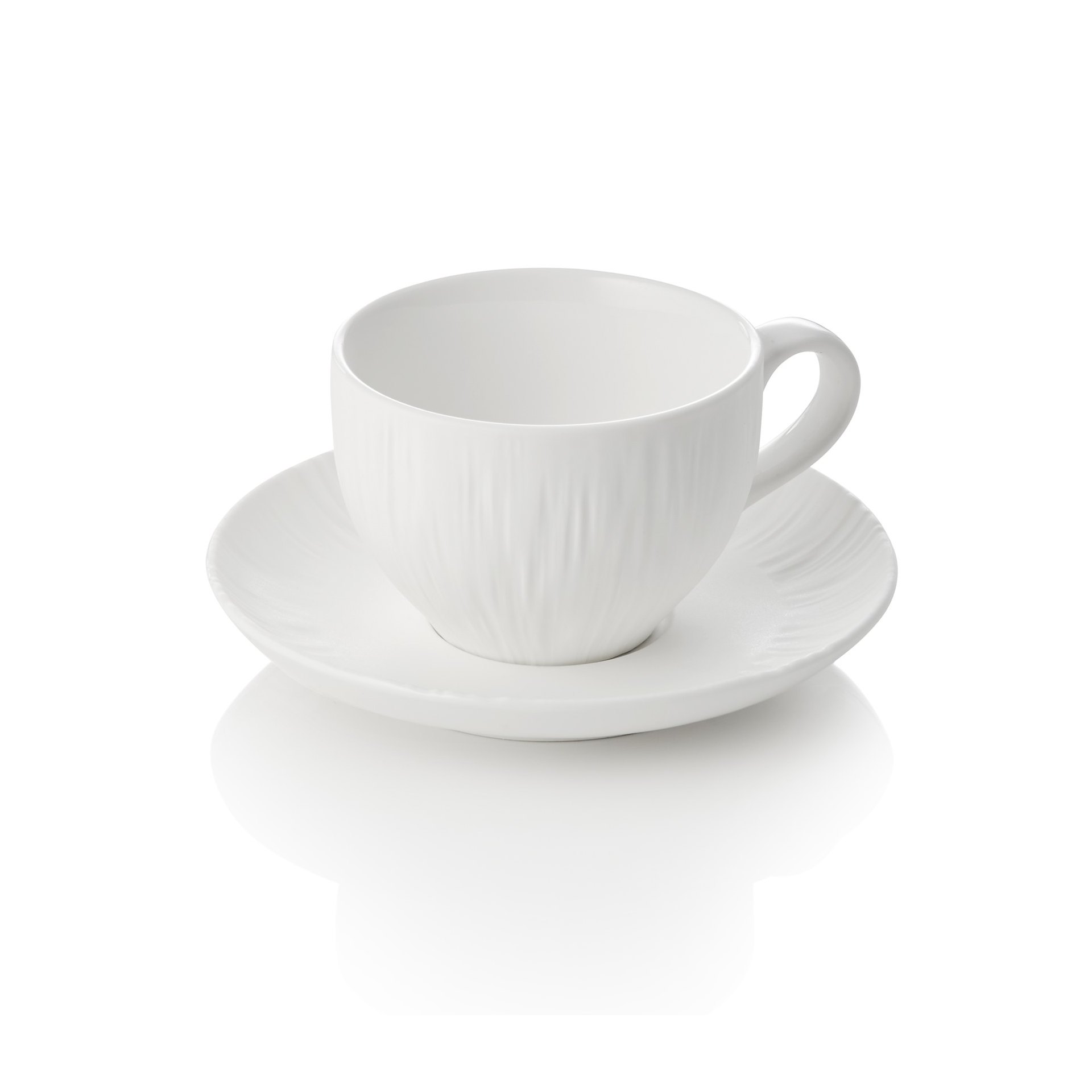 Cappuccino- und Untertasse Set MAYA SHIRO, 200 ml, weiß