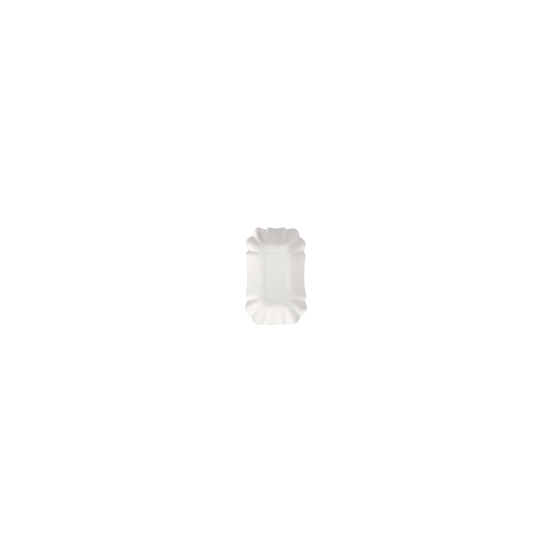 Schalen, Pappe "pure" eckig 9 cm x 14 cm x 3 cm weiss