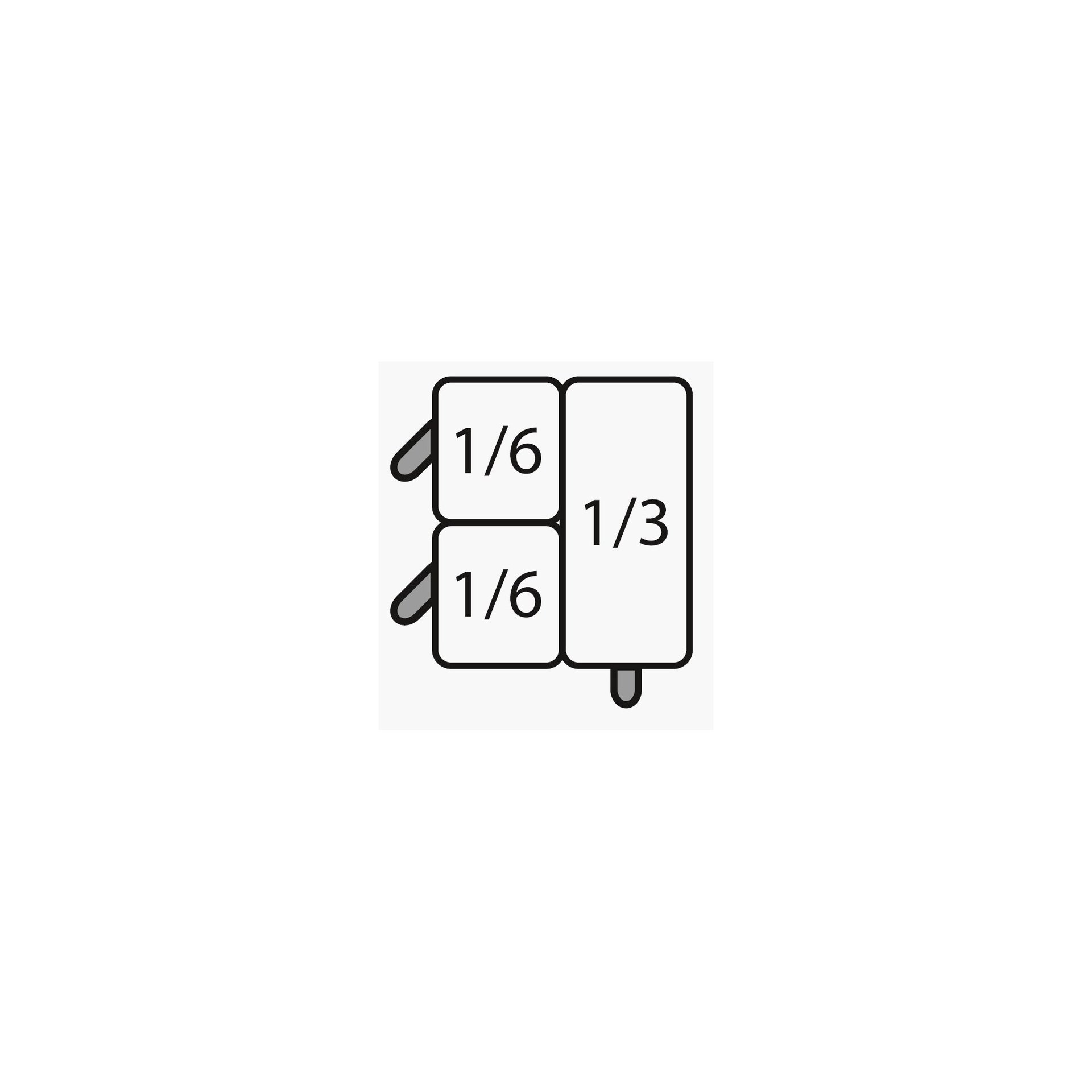 E7/CPCEXB Nudelkorb-Set: 2 x 1/6 GN + 1 x 1/3 GN